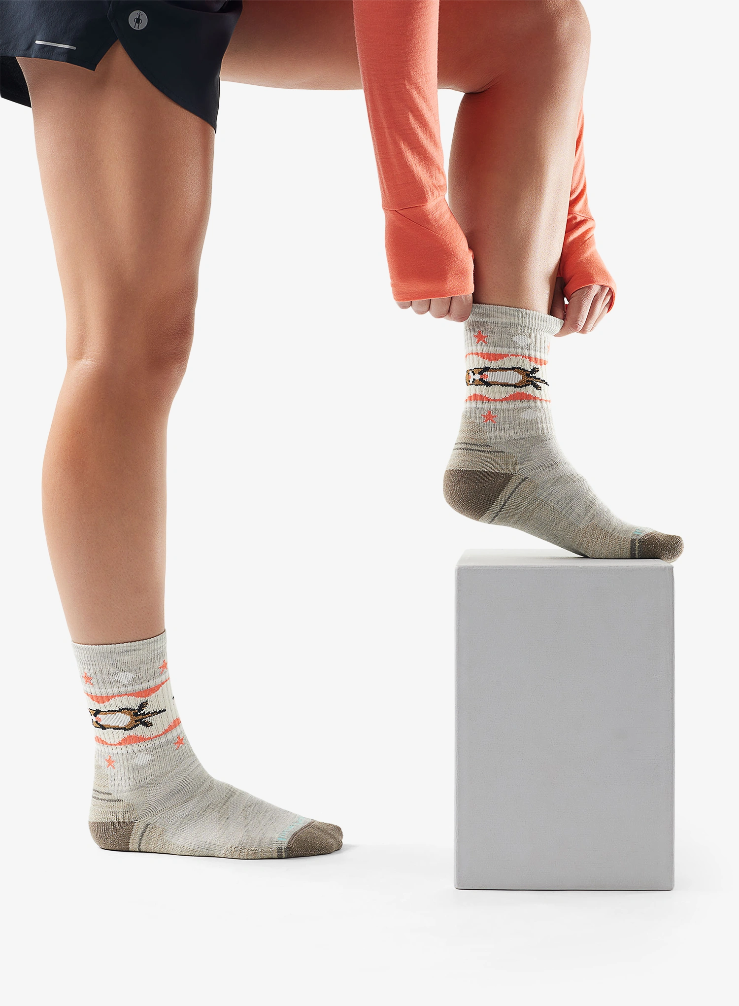 Дамски туристически чорапи Smartwool Hike Light Cushion Otter Float Crew Socks - ash