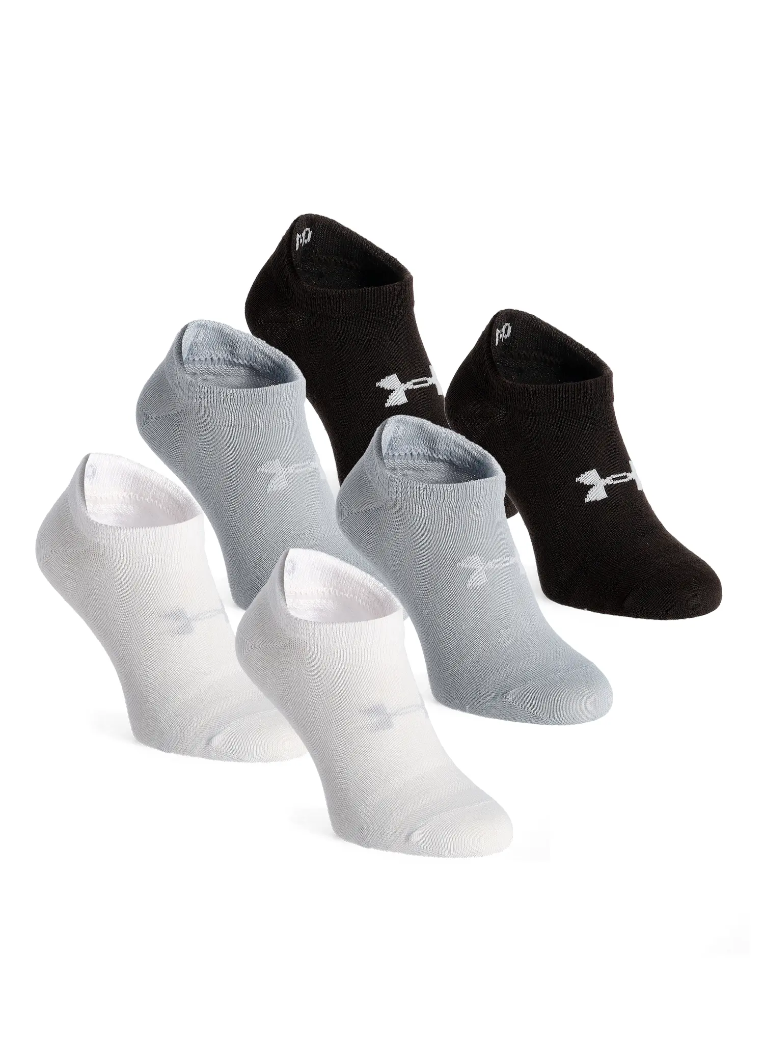 Чорапи Under Armour Essential 6-Pack No Show Socks - black/black/halo gray