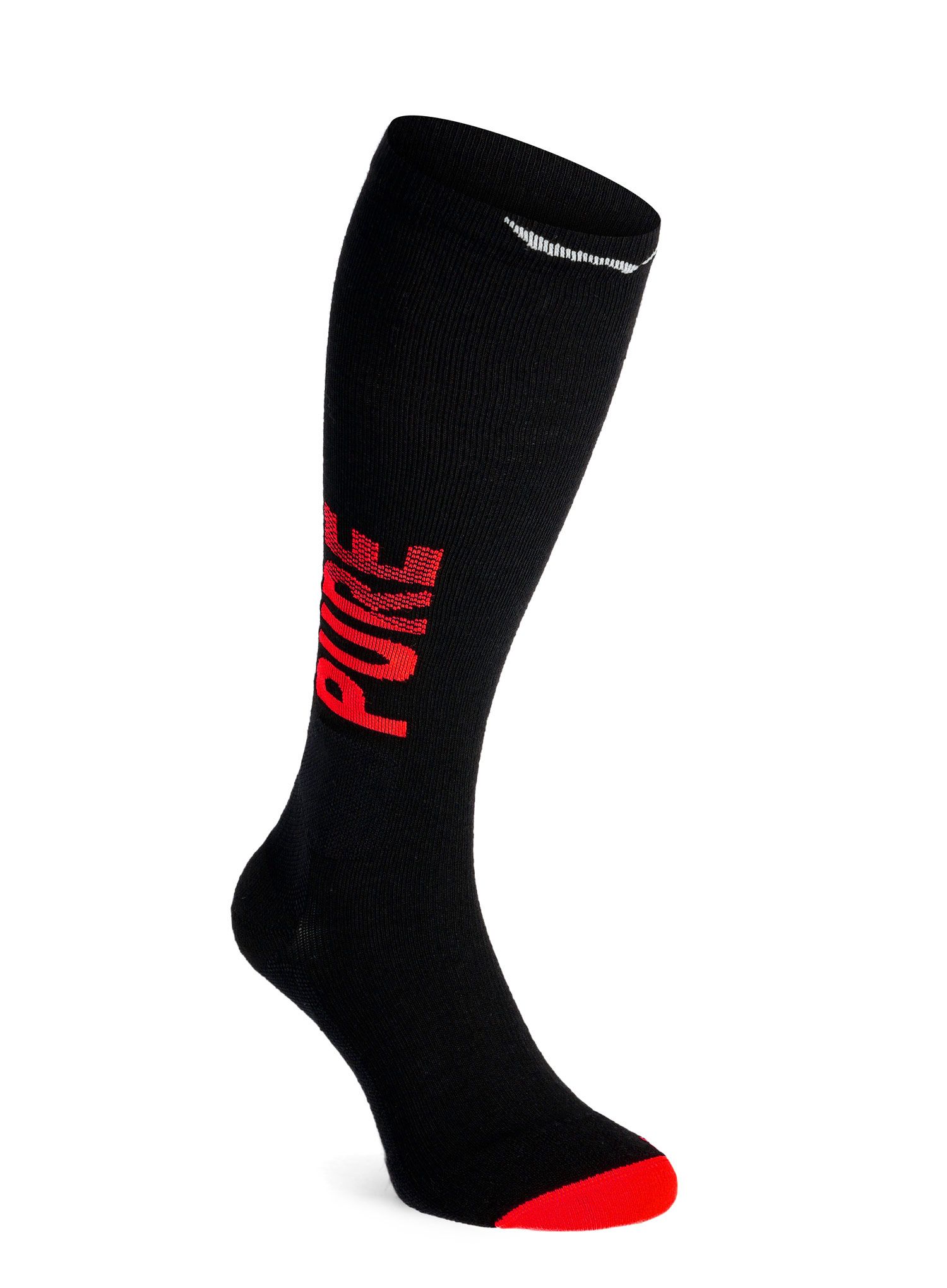 Дамски чорапи за ски туринг Salewa Sella Pure MTN AM Sock - black out/fluo coral