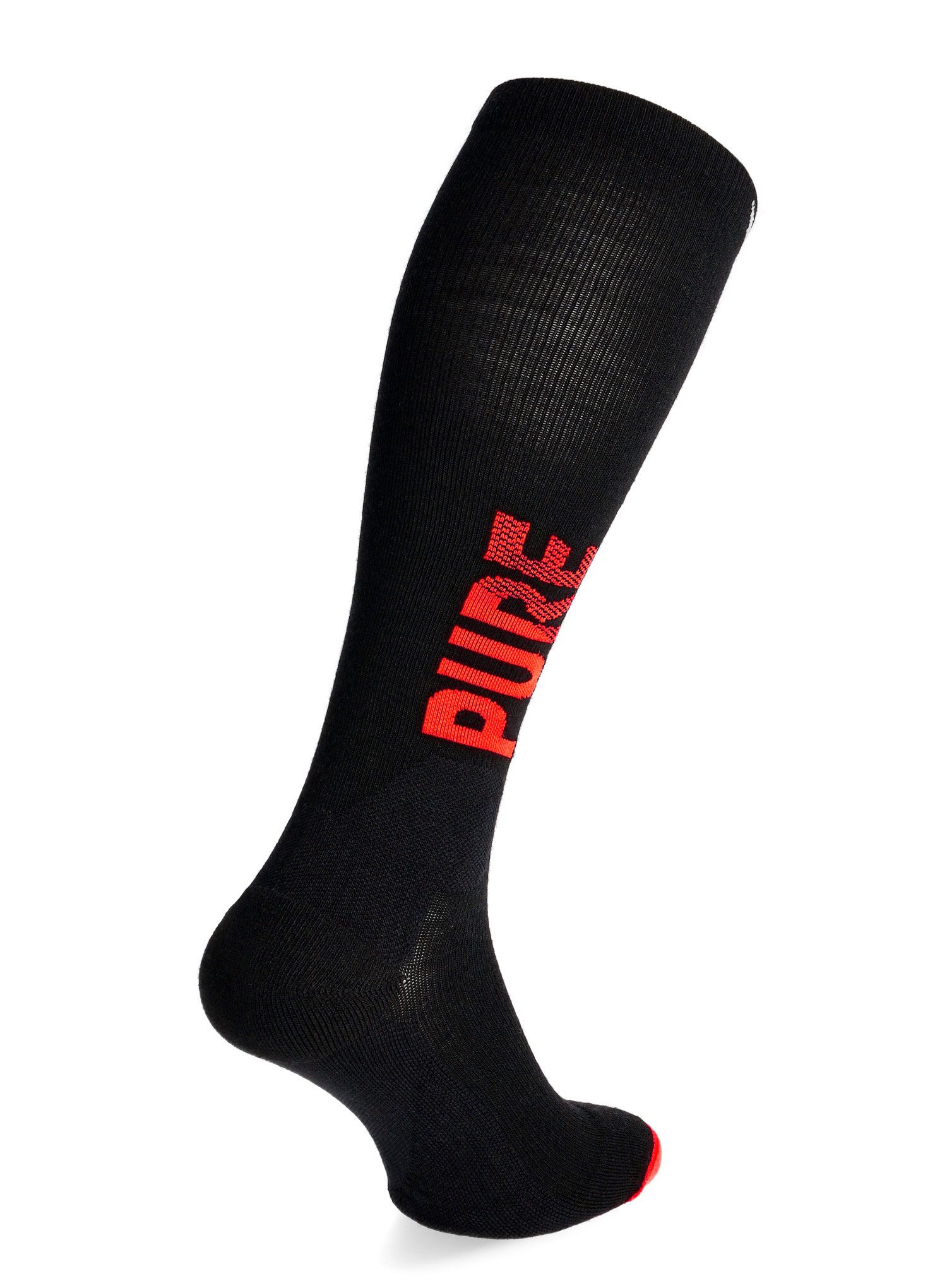 Дамски чорапи за ски туринг Salewa Sella Pure MTN AM Sock - black out/fluo coral