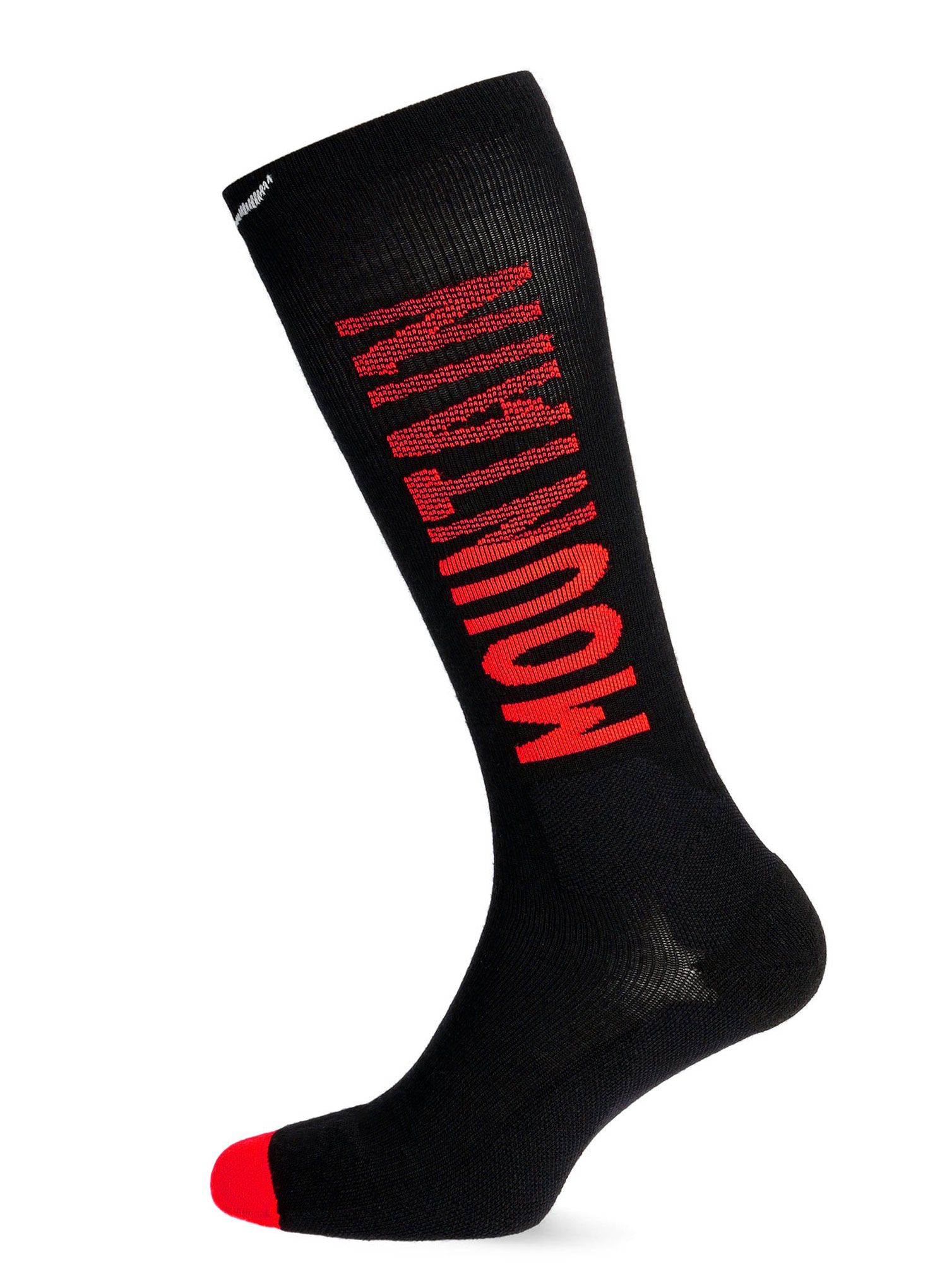 Дамски чорапи за ски туринг Salewa Sella Pure MTN AM Sock - black out/fluo coral