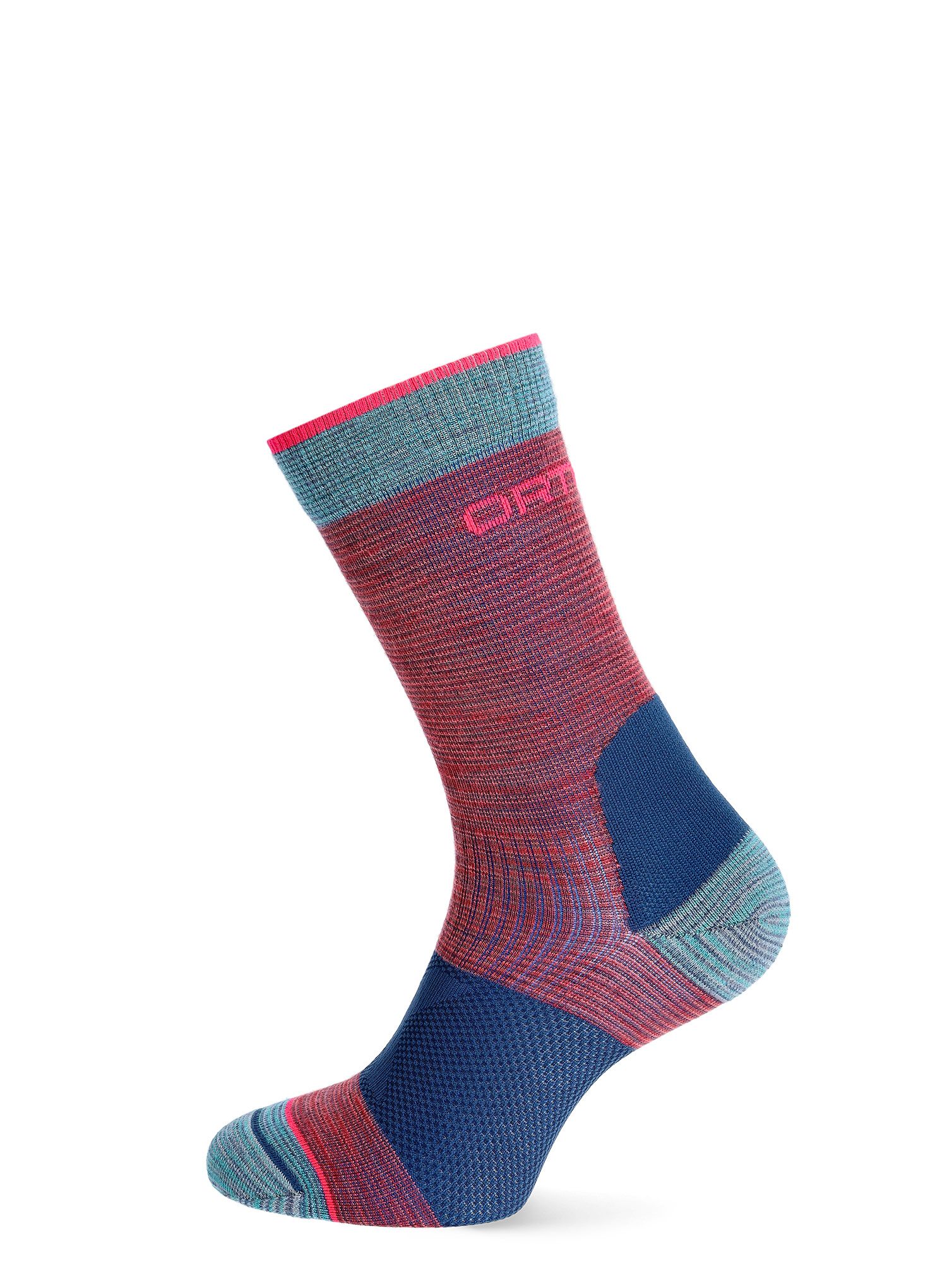 Дамски чорапи за трекинг Ortovox Alpinist Mid Socks - hot coral