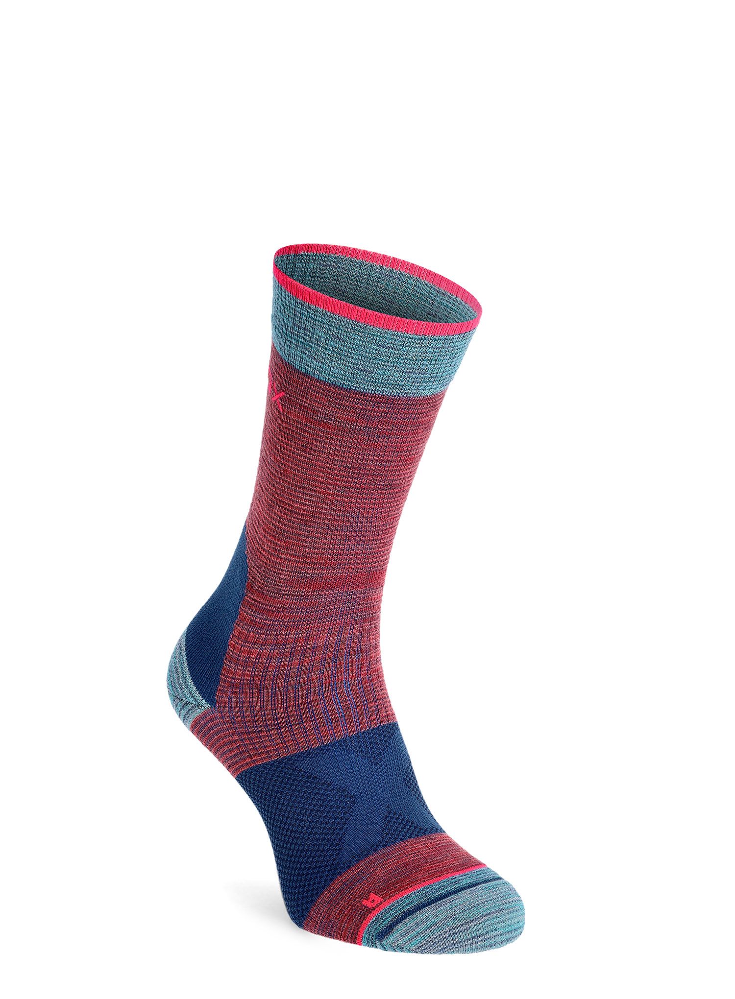 Дамски чорапи за трекинг Ortovox Alpinist Mid Socks - hot coral