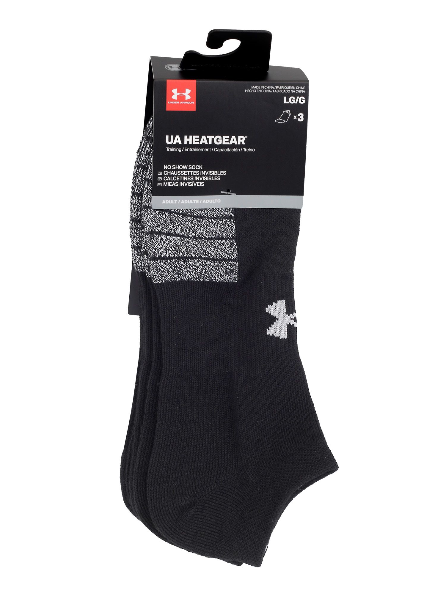 Чорапи Under Armour HeatGear No Show - black/black/steel