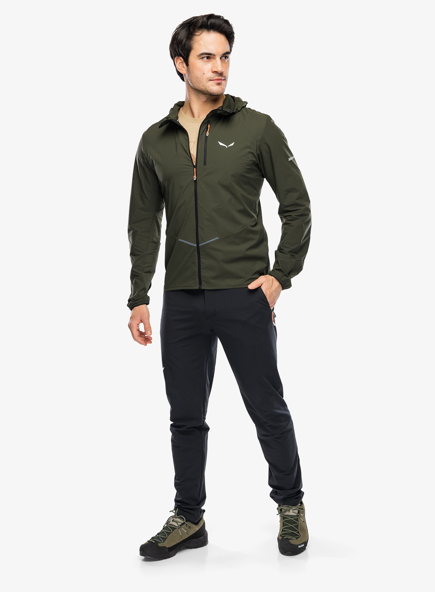 Мъжки cофтшел Salewa Pedroc Wind HD Light Jacket - dark olive