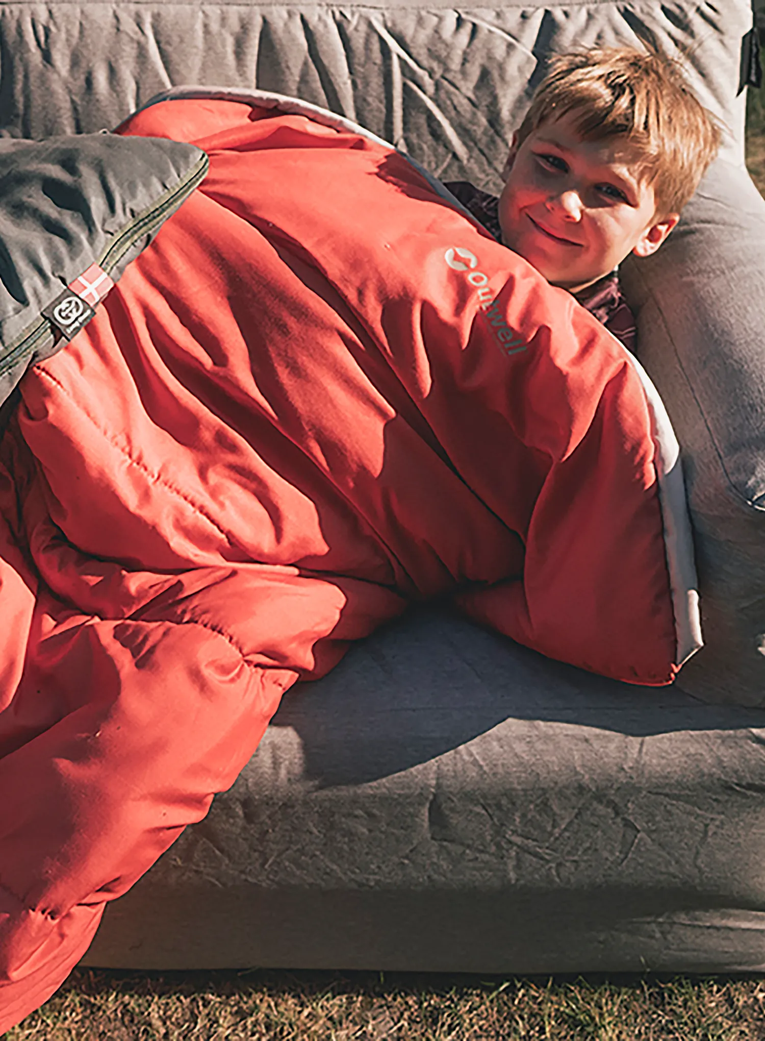 Спален чувал за дете Outwell Champ Kids (130 cm) - burnt red