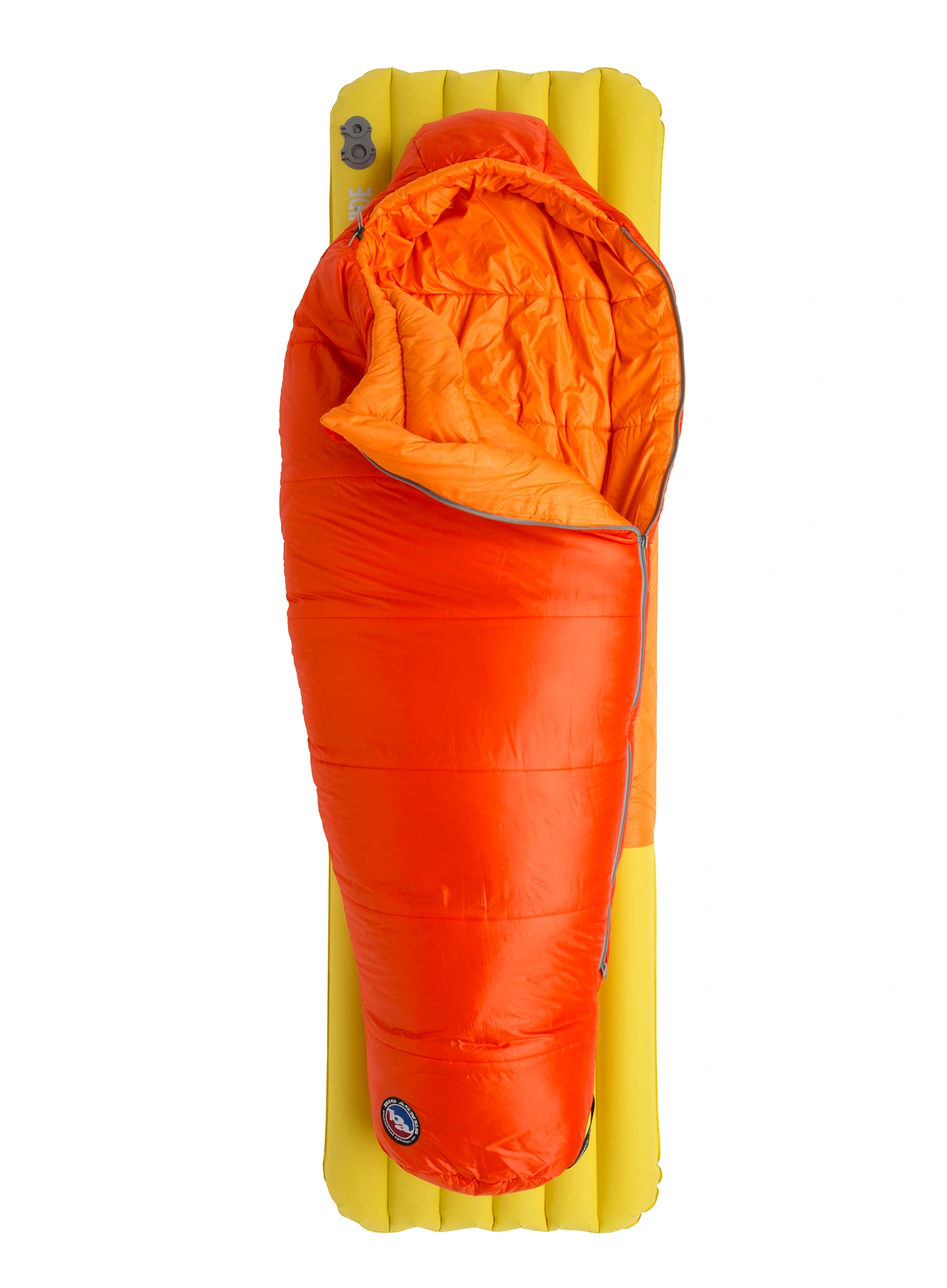 Детски спален чувал Big Agnes Wolverine 20 (142 cm) - cherry tomato/tangelo