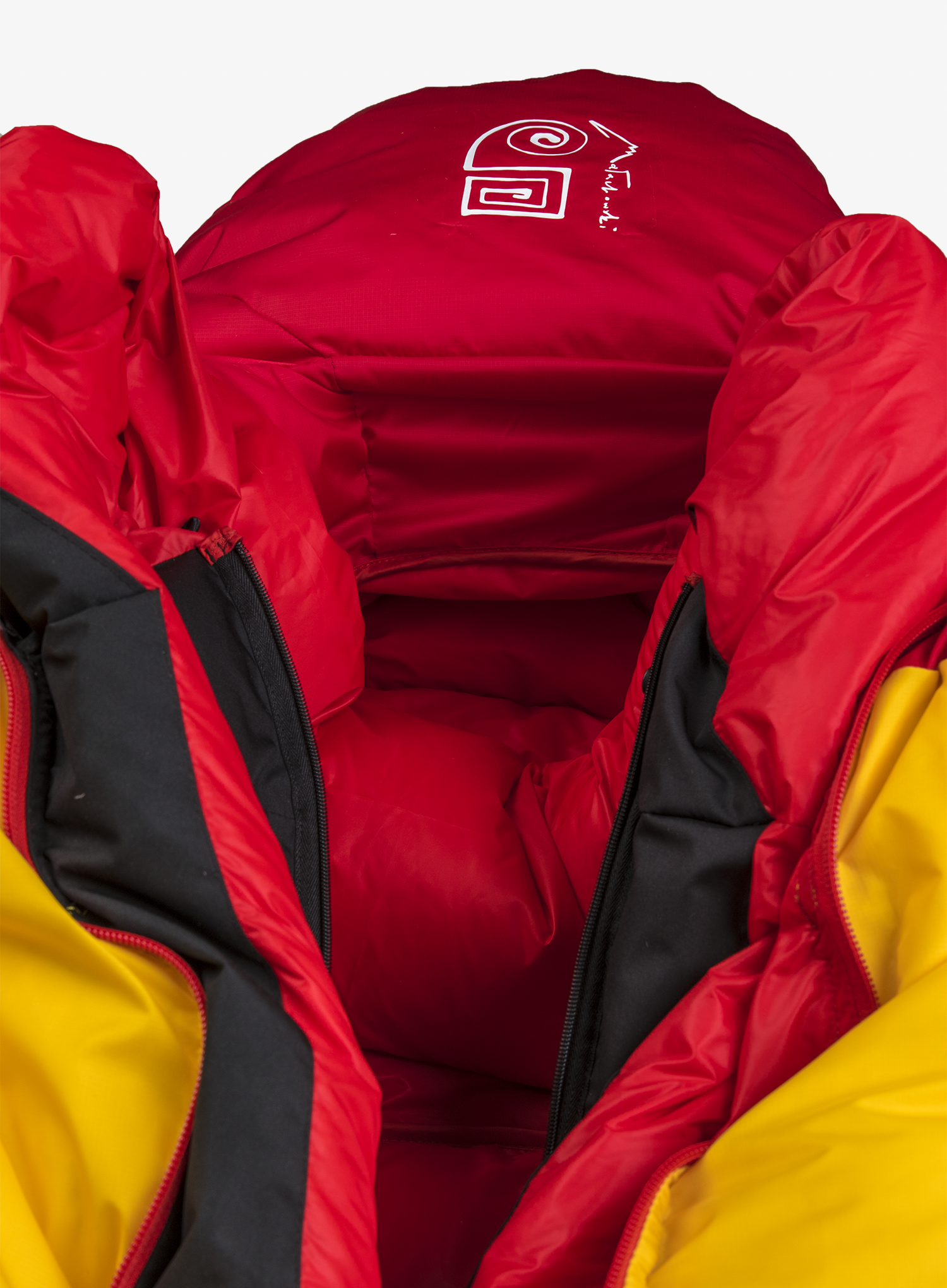 Пухен спален чувал Małachowski 1300 Guide Pro (165-176 cm) - yellow/red