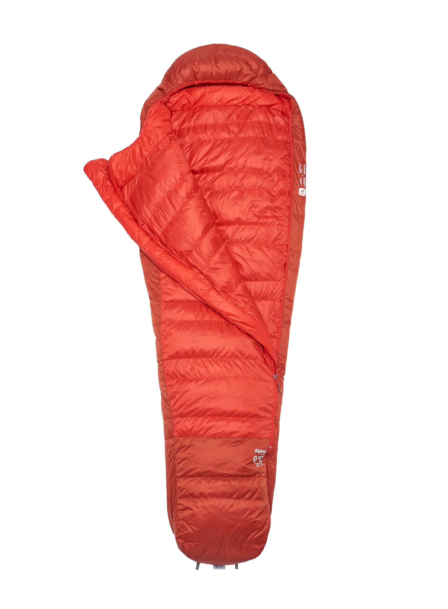 Пухен спален чувал Rab Alpine 0C / 32F XL (200 cm) - dark horizon/tuscan red