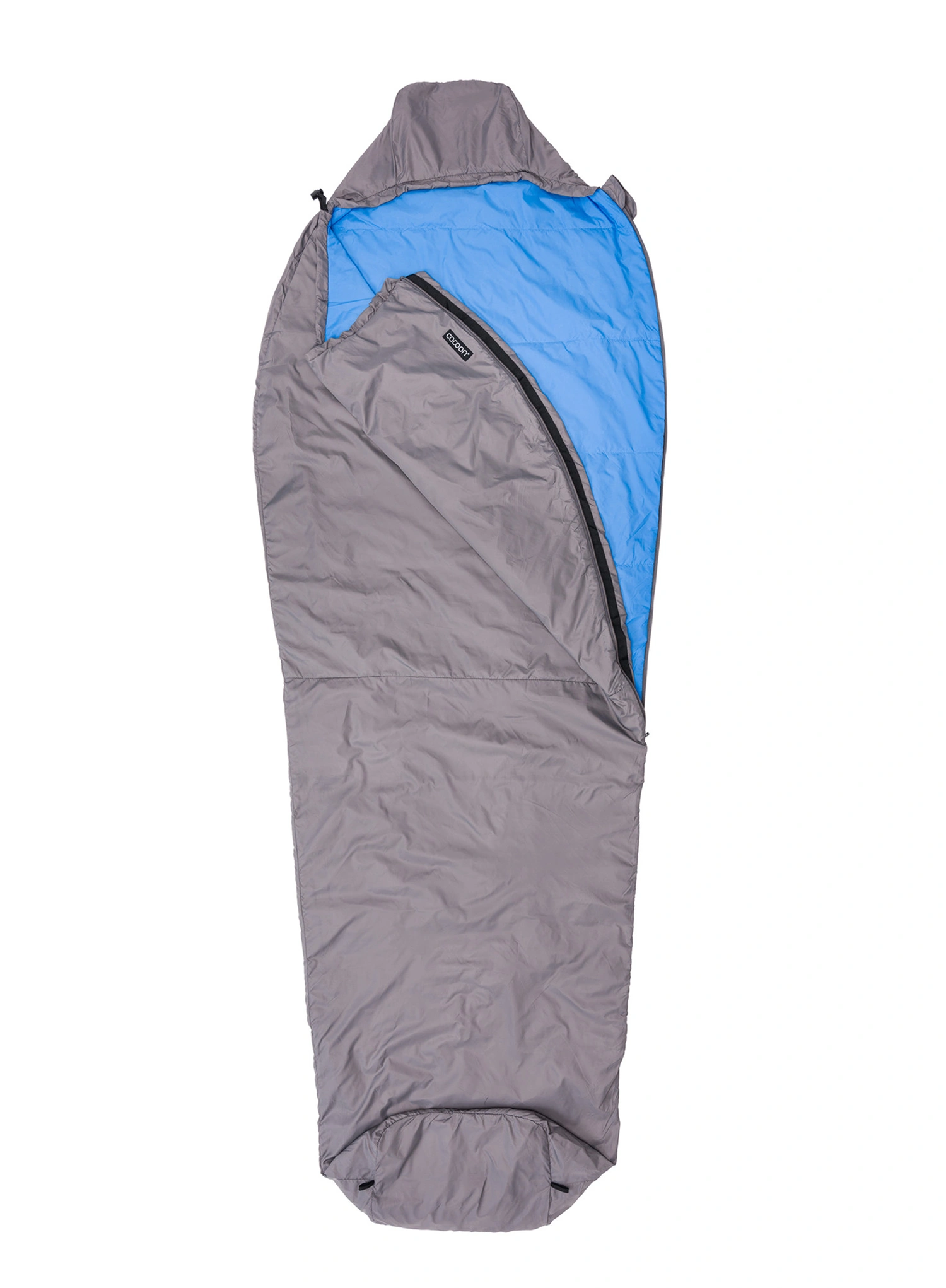 Синтетичен спален чувал Cocoon Mountain Wanderer Long (195 cm) - volcano grey/light blue