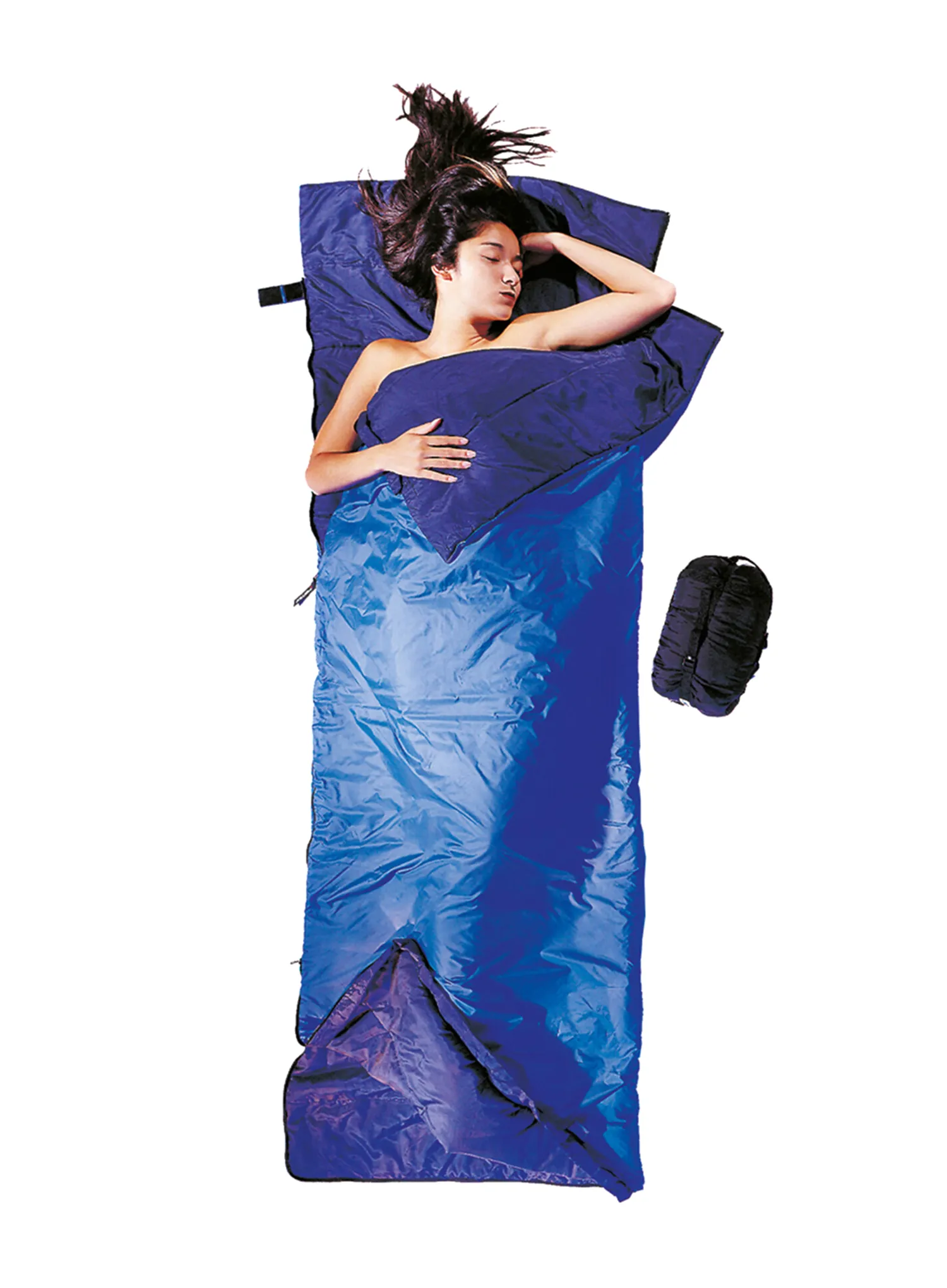 Синтетичен спален чувал Cocoon Tropic Traveler - Silk Long (200 cm) - royal blue/tuareg