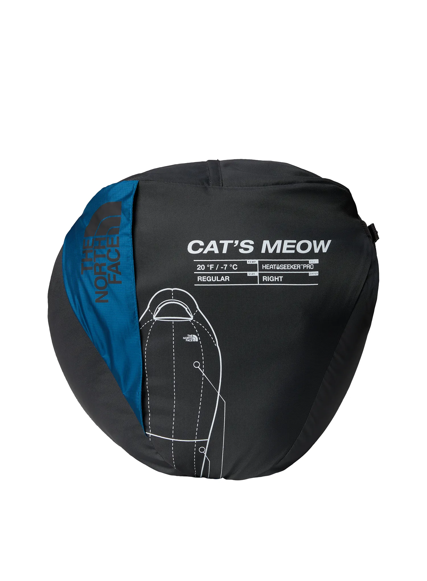 Синтетичен спален чувал The North Face Cat's Meow Eco (183 cm) - banff blue/banff blue