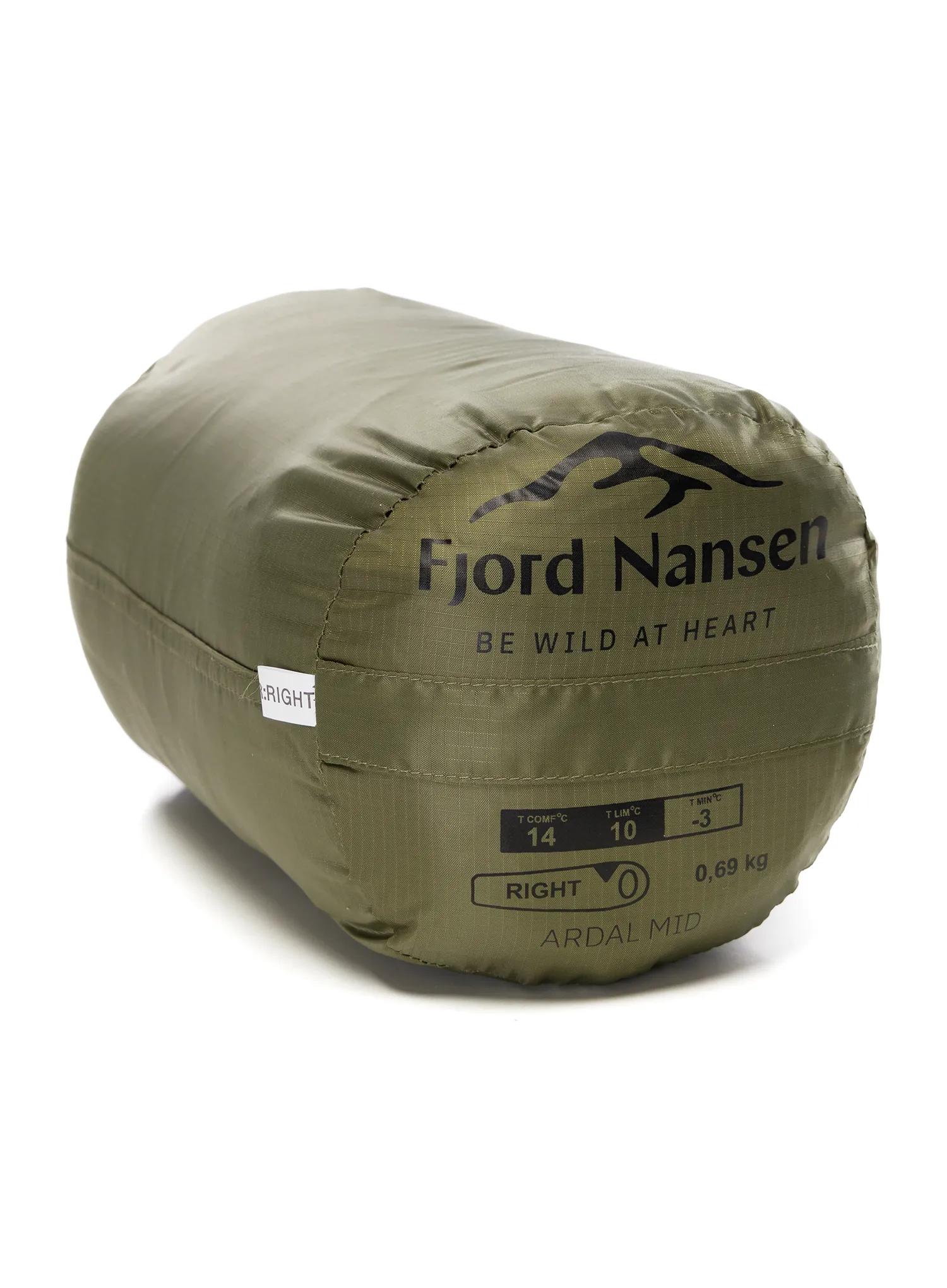 Туристически спален чувал Fjord Nansen Ardal Mid SBS (178 cm) - olive drab