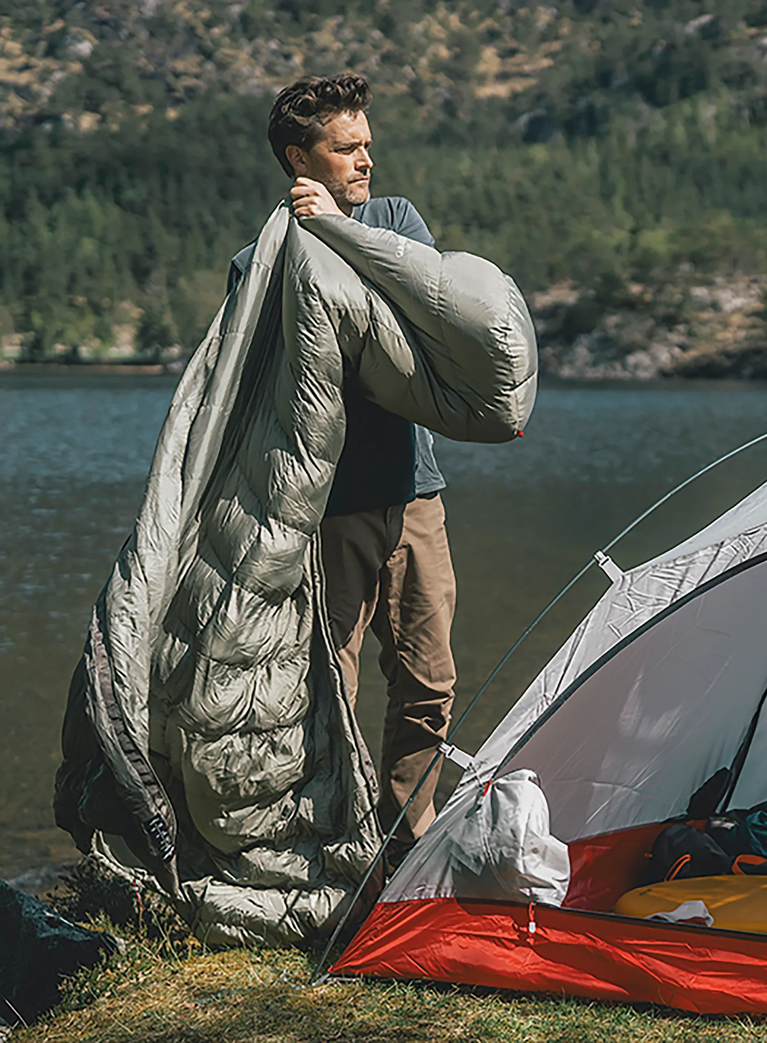 Туристически спален чувал Robens Gully 300 +4C Long (195 cm) - green