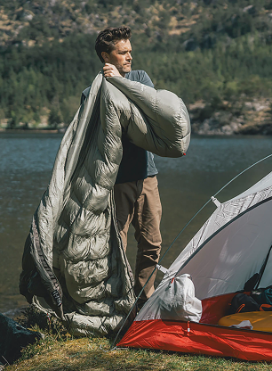 Туристически спален чувал Robens Gully 300 +4C Long (195 cm) - green