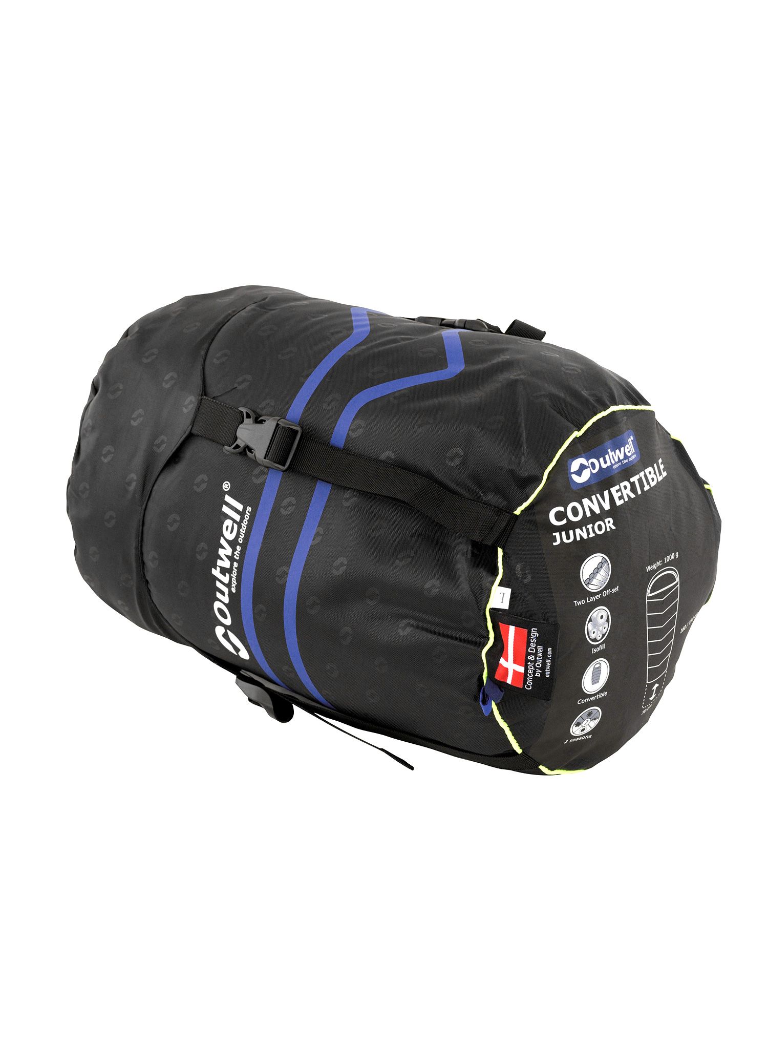 Детски спален чувал Outwell Convertible Junior (140-170 cm) - navy
