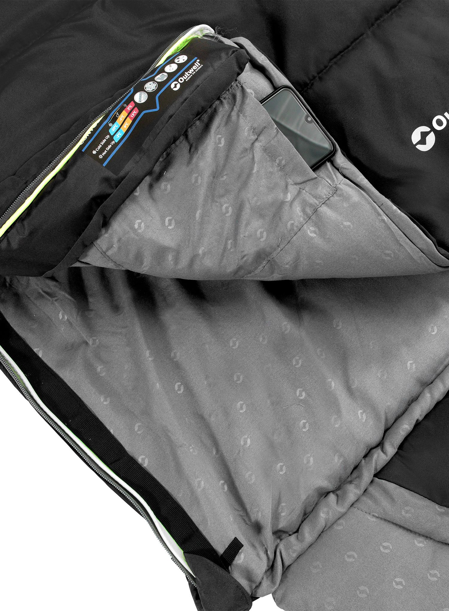 Синтетичен спален чувал Outwell Contour (190 cm) - midnight black
