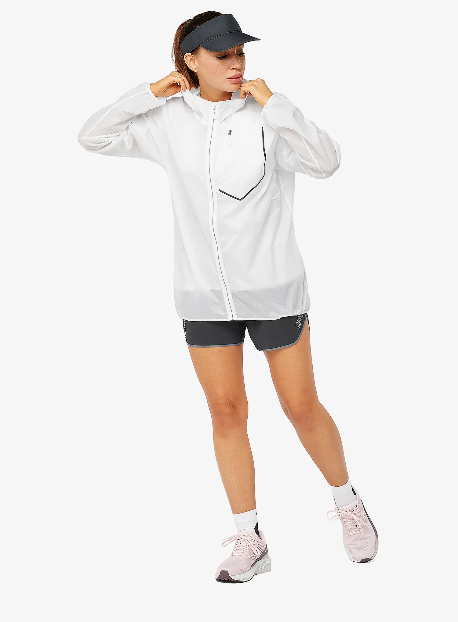 Дамски къси панталони за бягане Salomon Sense Aero 5'' Short - deep black
