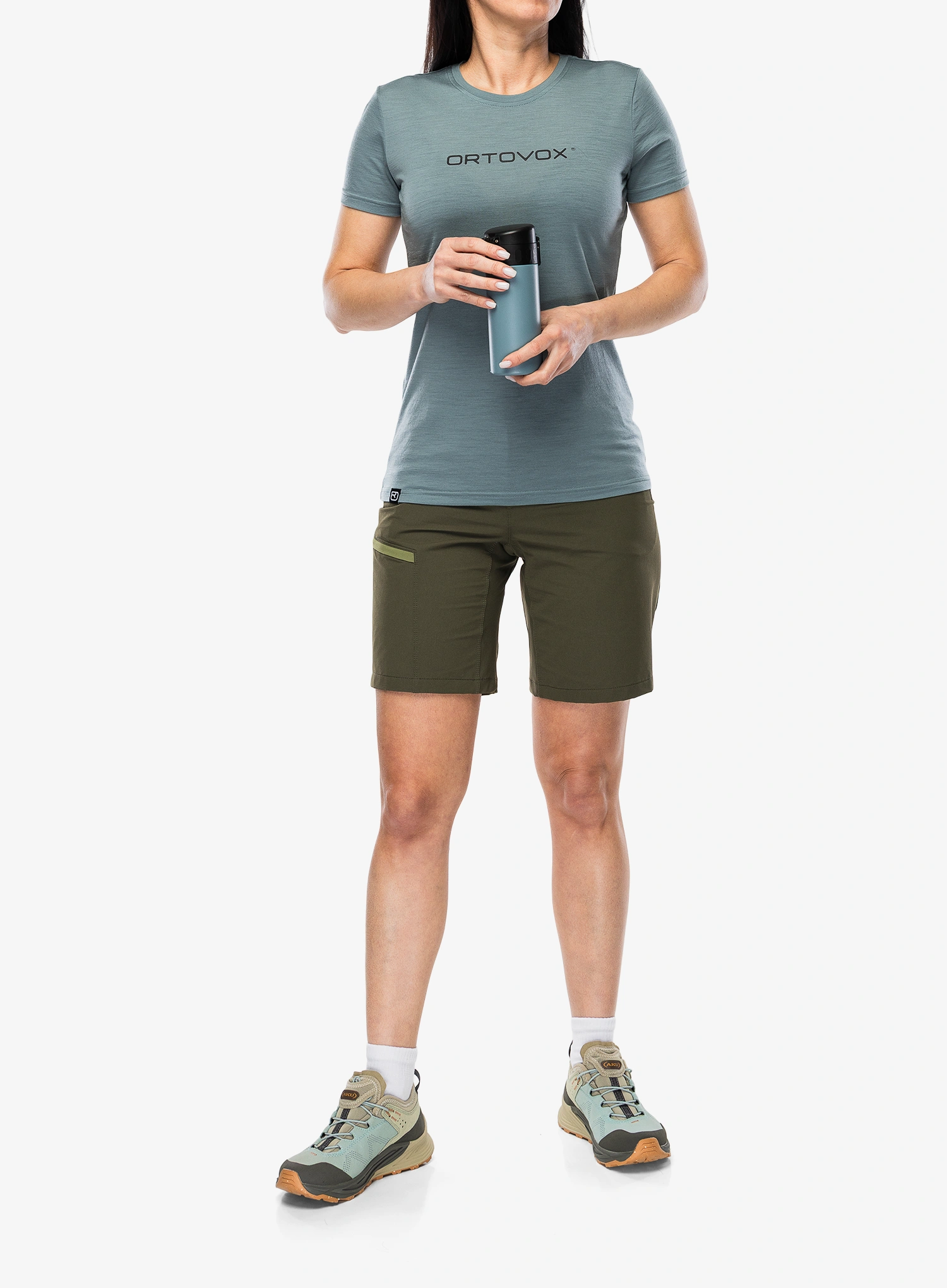Дамски къси панталони Ortovox Pelmo Shorts - dark wild herbs