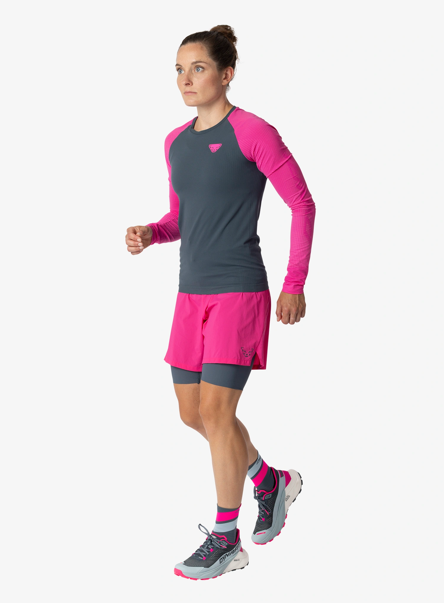 Дамски къси панталони за бягане Dynafit Ultra 2/1 Shorts - pink glo