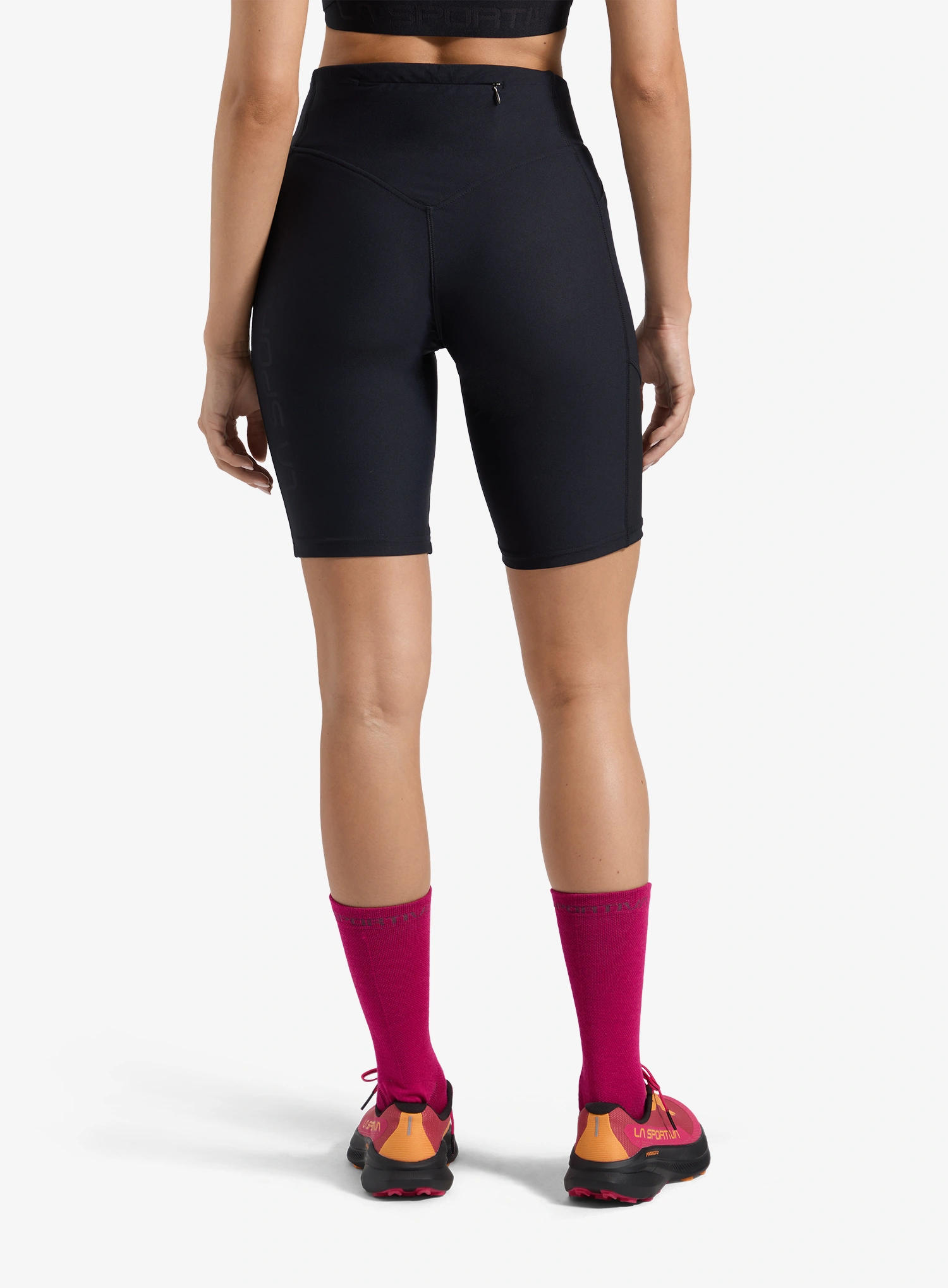 Дамски къси панталони за бягане La Sportiva Triumph Tight Short - black/chalk