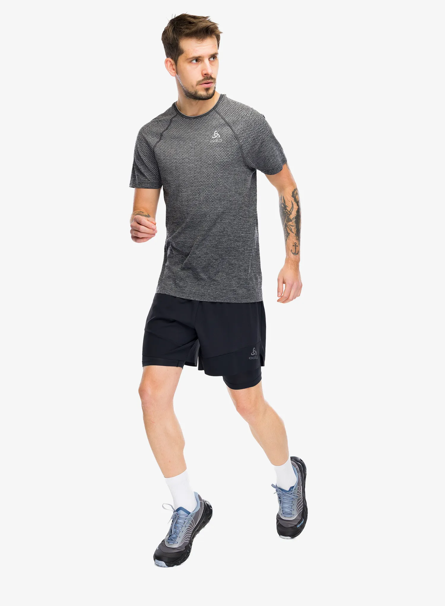 Къси панталони за бягане Odlo X-Alp Trail 6 Inch 2-In-1 Short - black