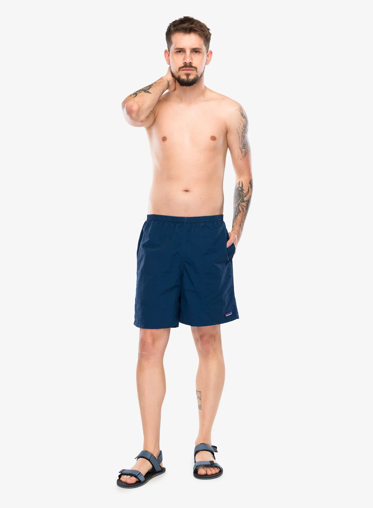 Мъжки къси панталони Patagonia Baggies Longs 7 - tidepool blue w/tidepool blue