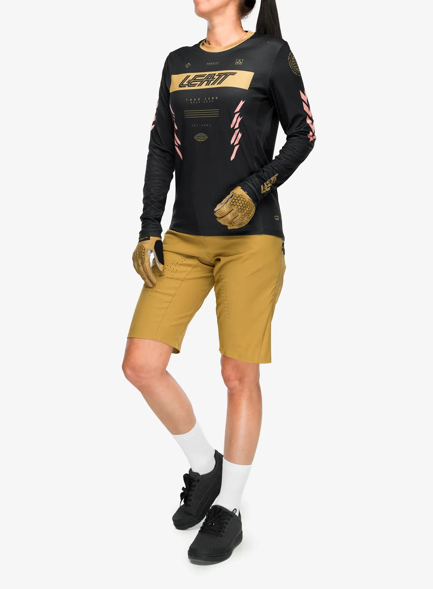 Дамски къси панталони за велосипед Leatt MTB Trail 2.0 - brass brown