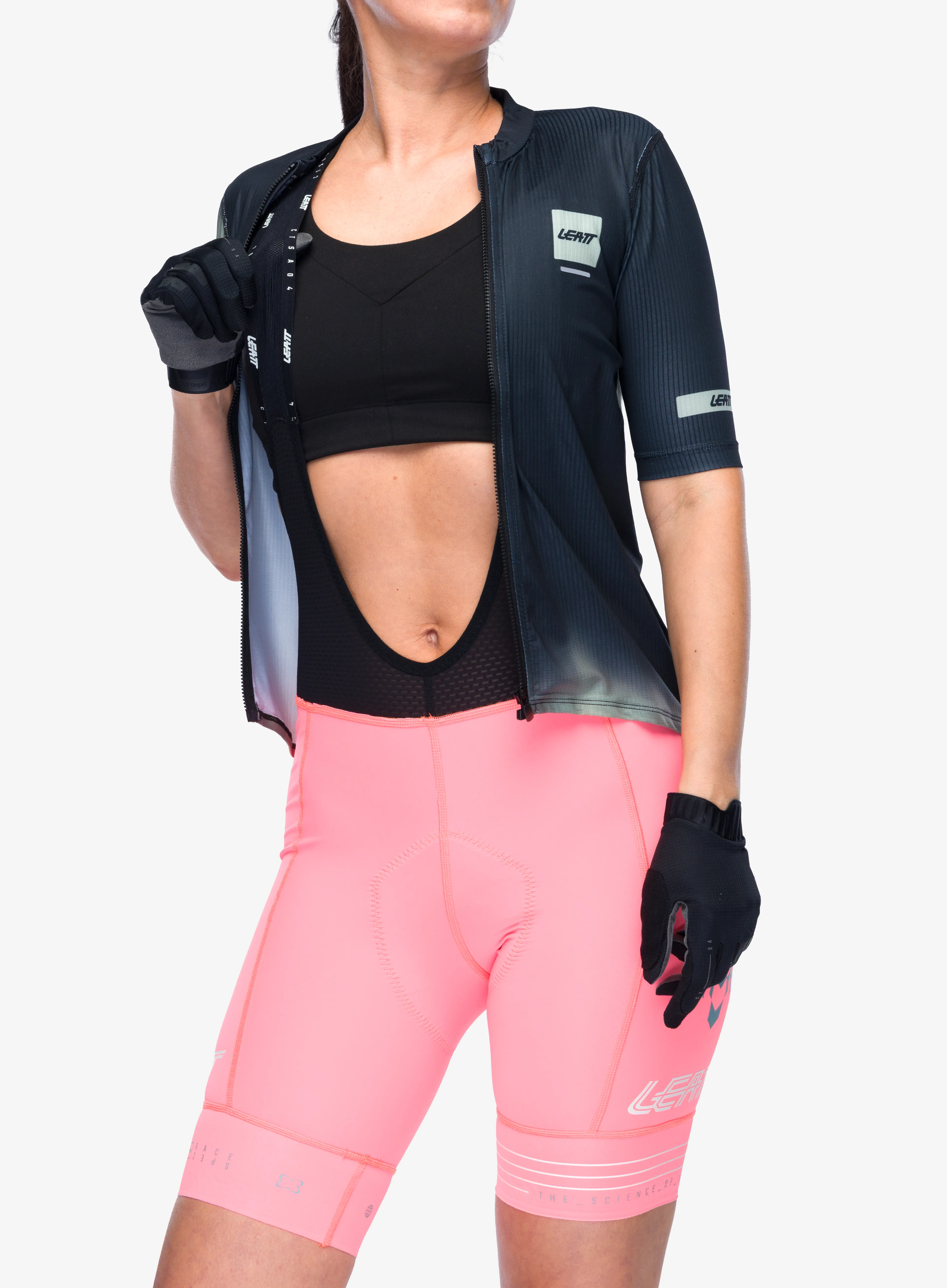 Дамски къси панталони за колоездене Leatt Bib MTB Endurance 6.0 - racing pink