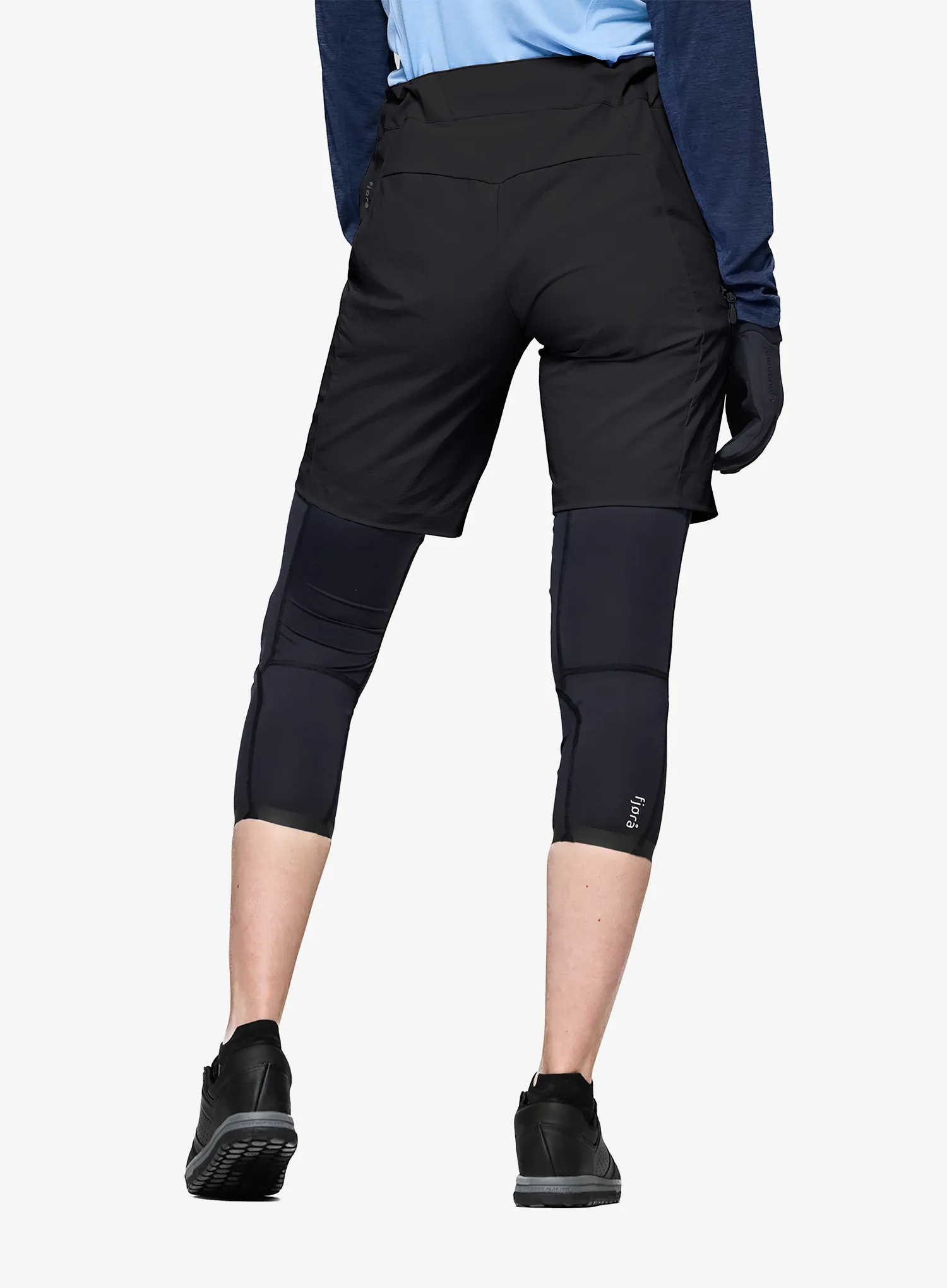 Дамски къси панталони за колоездене Norrona Fjora Flex1 Light Shorts - caviar black