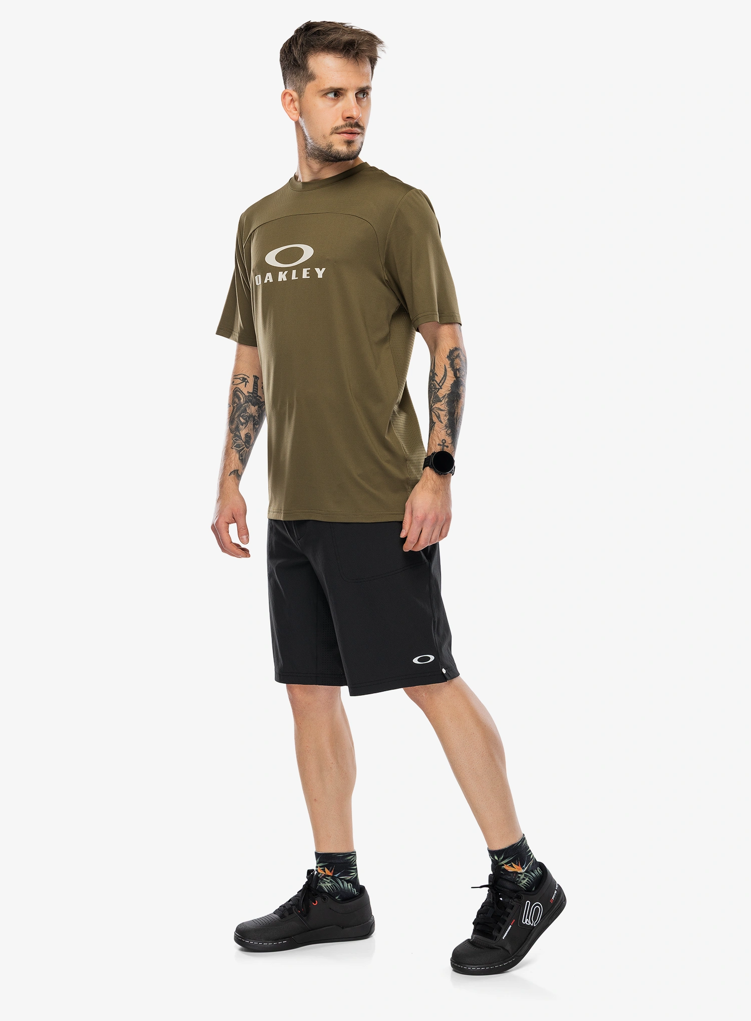 Къси колоездачни панталони с подплънка Oakley Seeker Whip Lined Short - pitch black