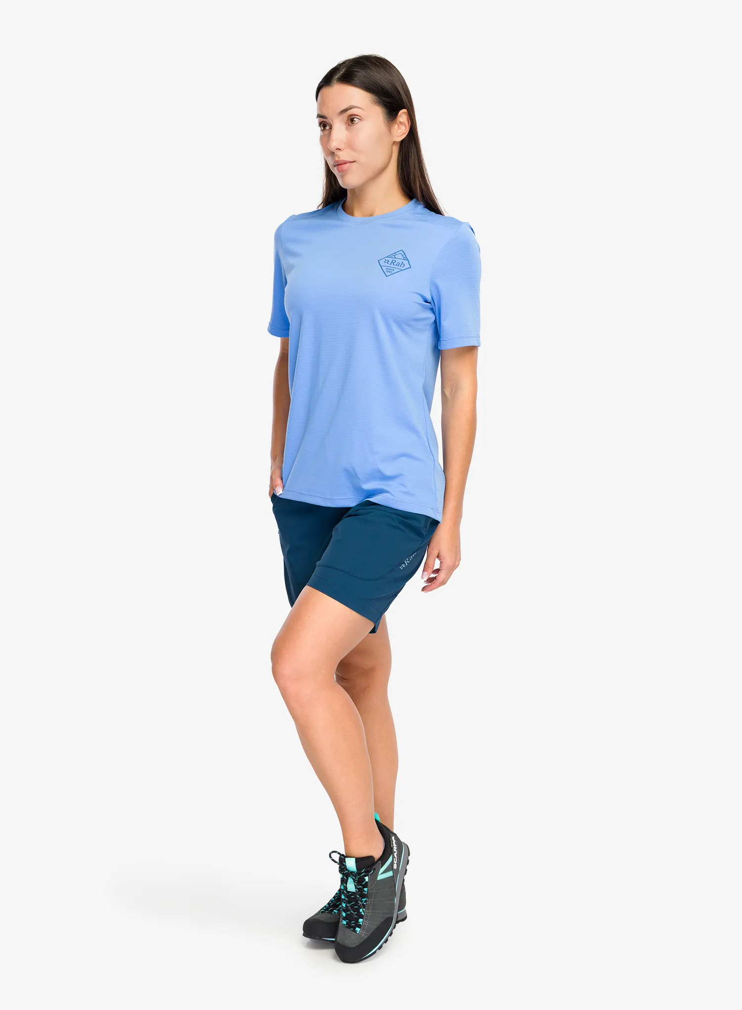 Дамски туристически къси панталони Rab Torque Mountain Shorts - tempest blue