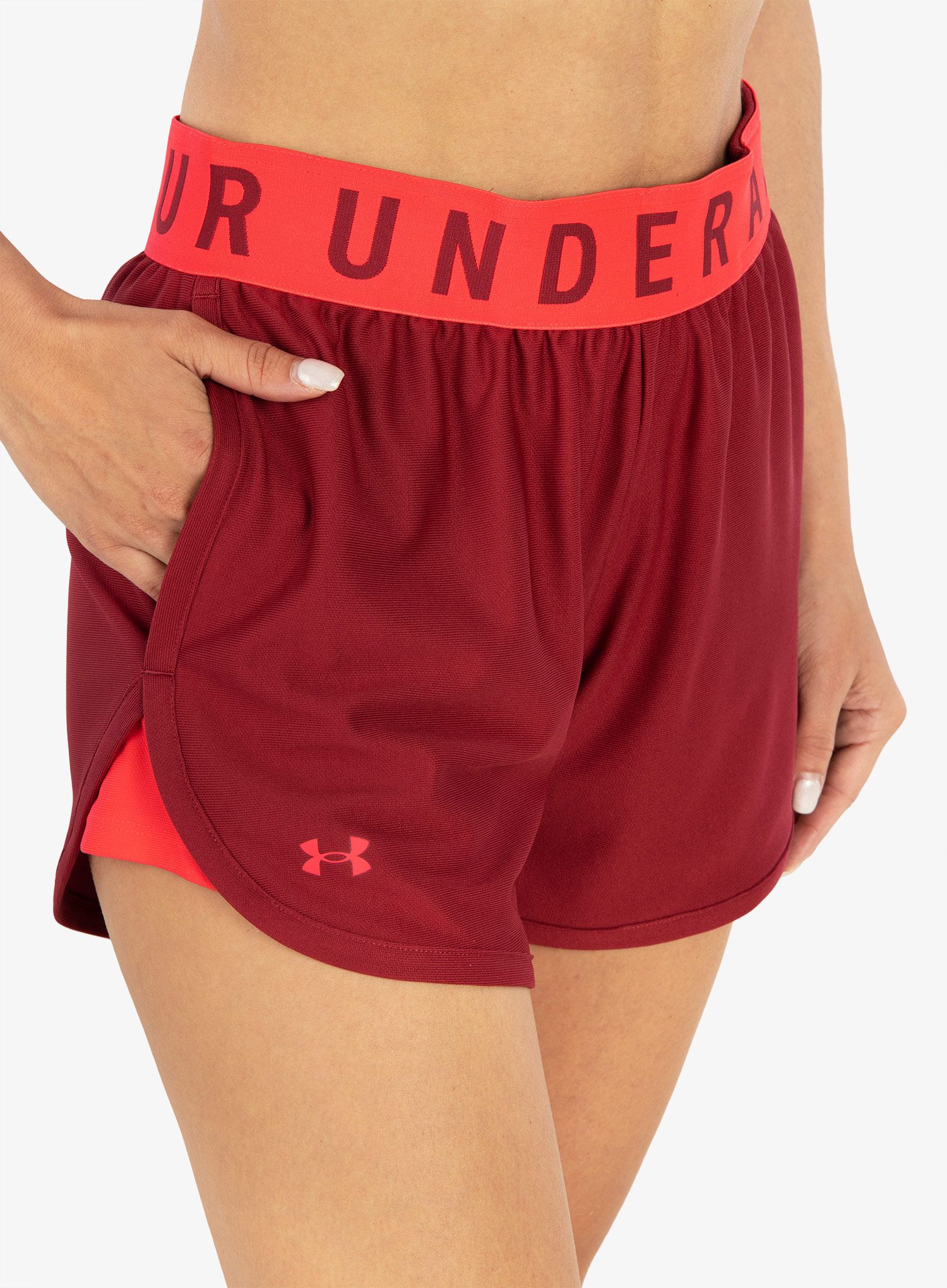 Дамски къси панталони Under Armour Play Up 5in Shorts - blk rose/penta pink/penta pink