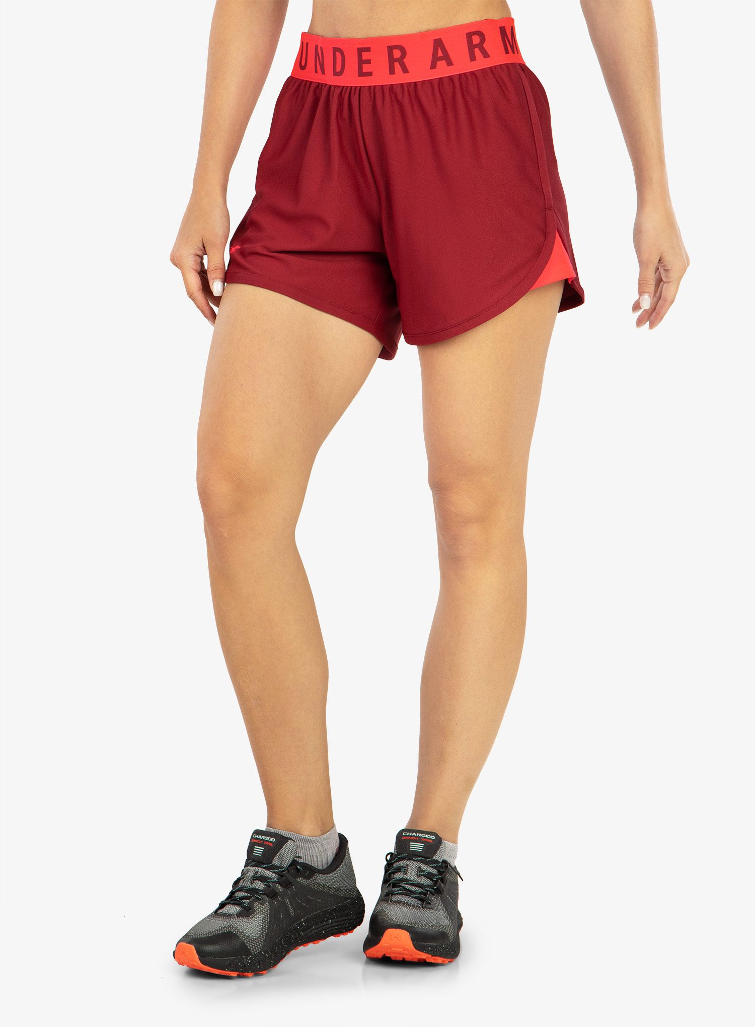 Дамски къси панталони Under Armour Play Up 5in Shorts - blk rose/penta pink/penta pink