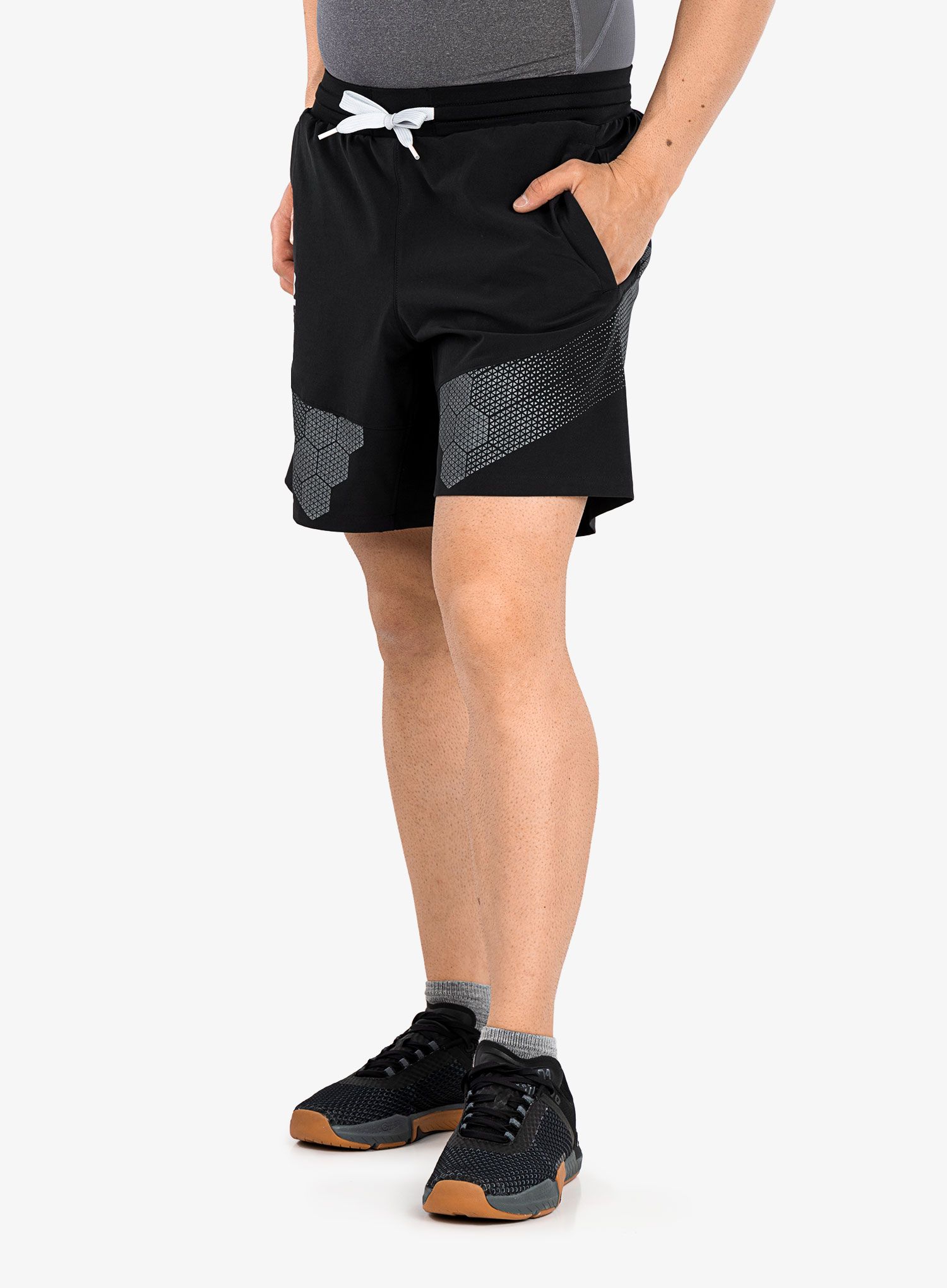 Къси панталони Under Armour Armourprint Woven Shorts - black/halo gray