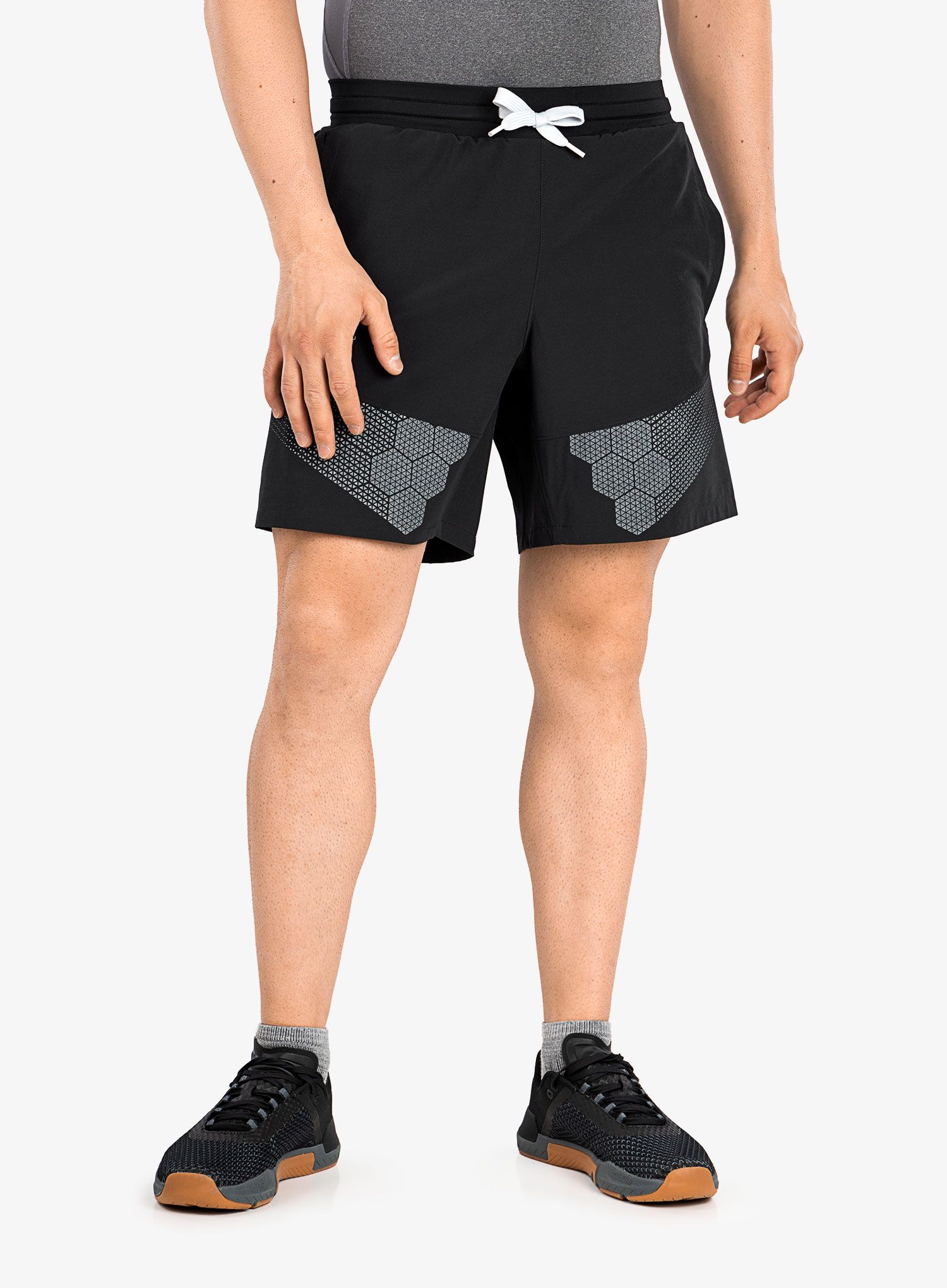 Къси панталони Under Armour Armourprint Woven Shorts - black/halo gray