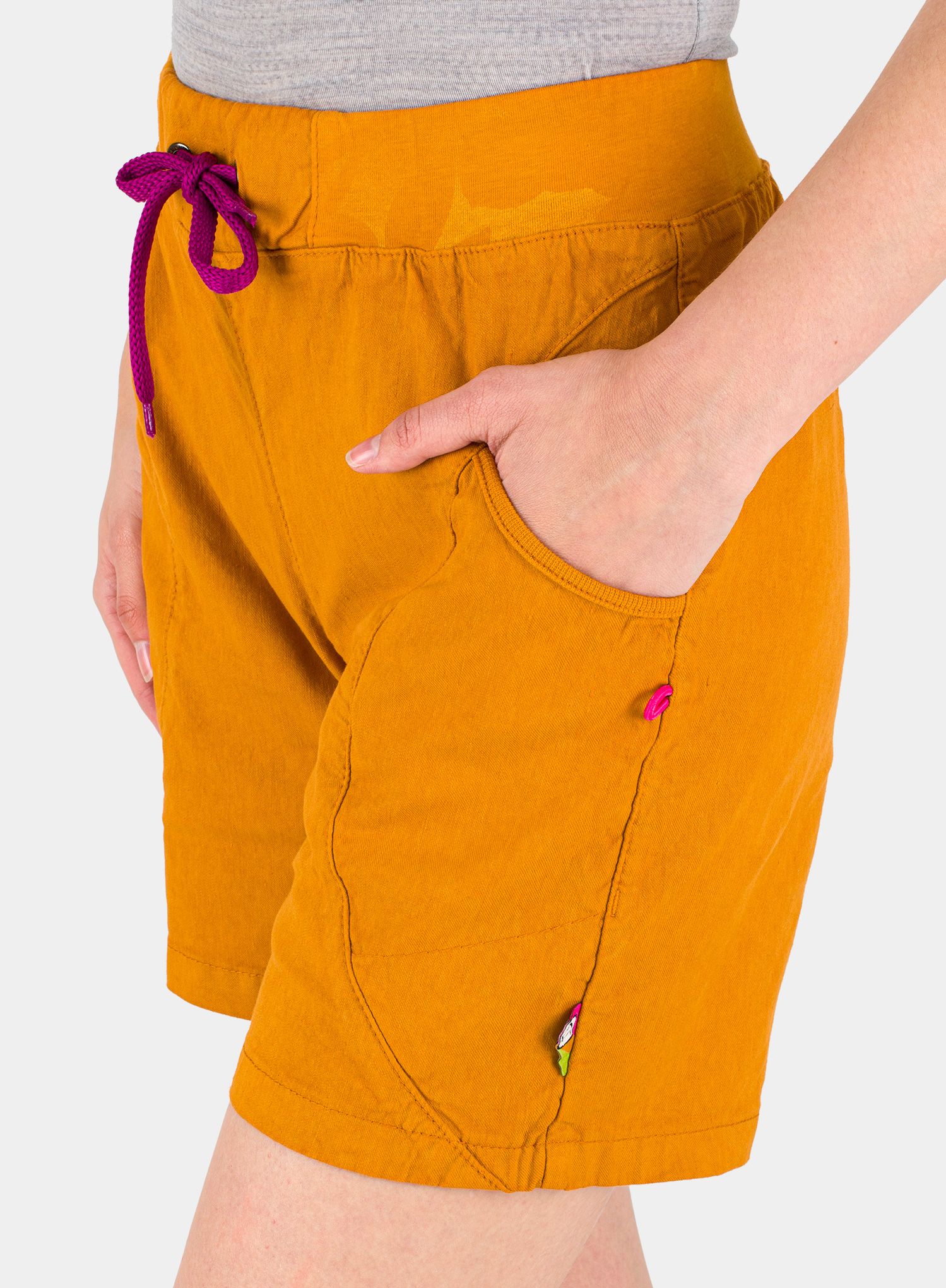Дамски къси панталони за катерене E9 Wendy - mustard