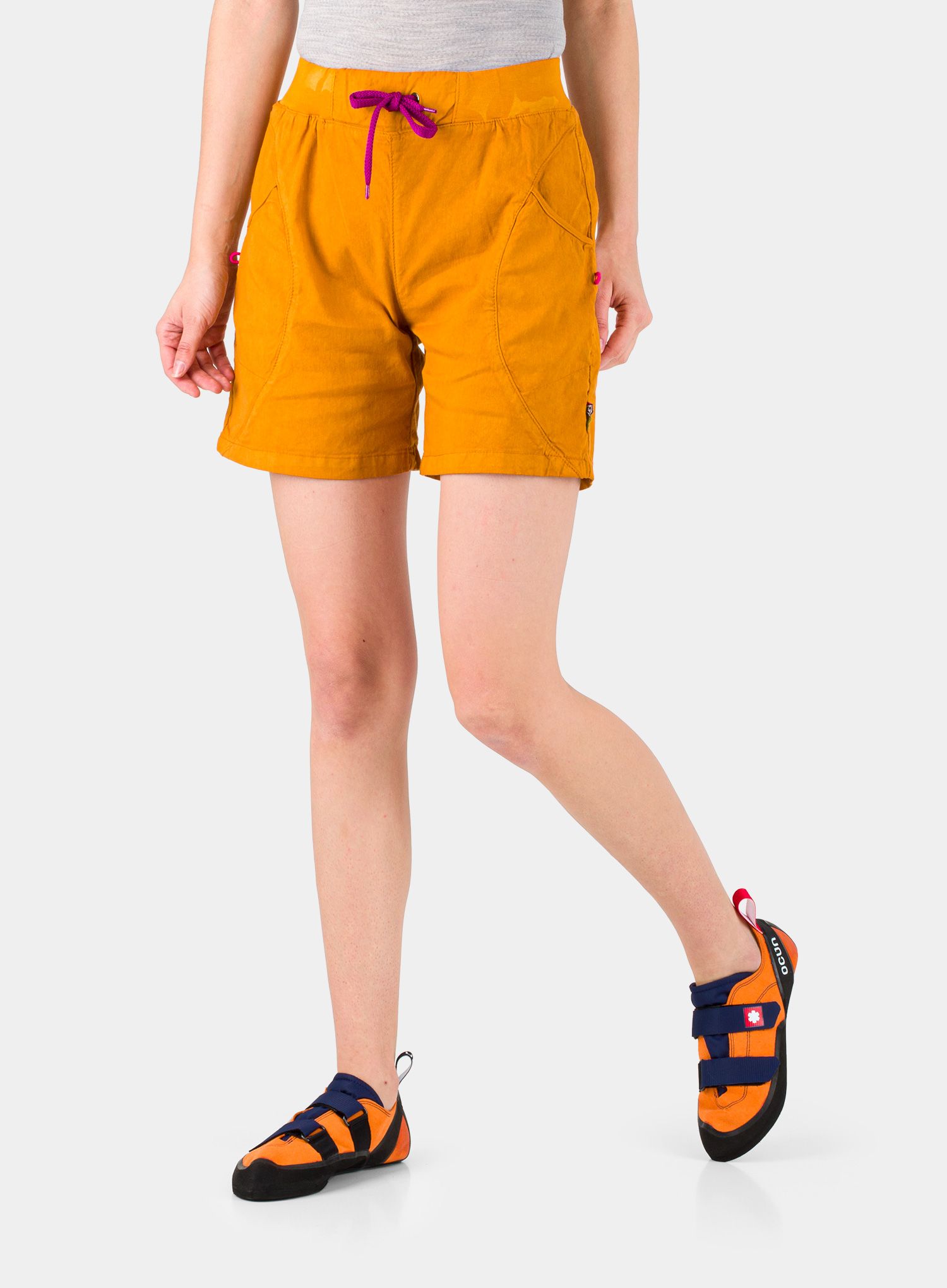 Дамски къси панталони за катерене E9 Wendy - mustard