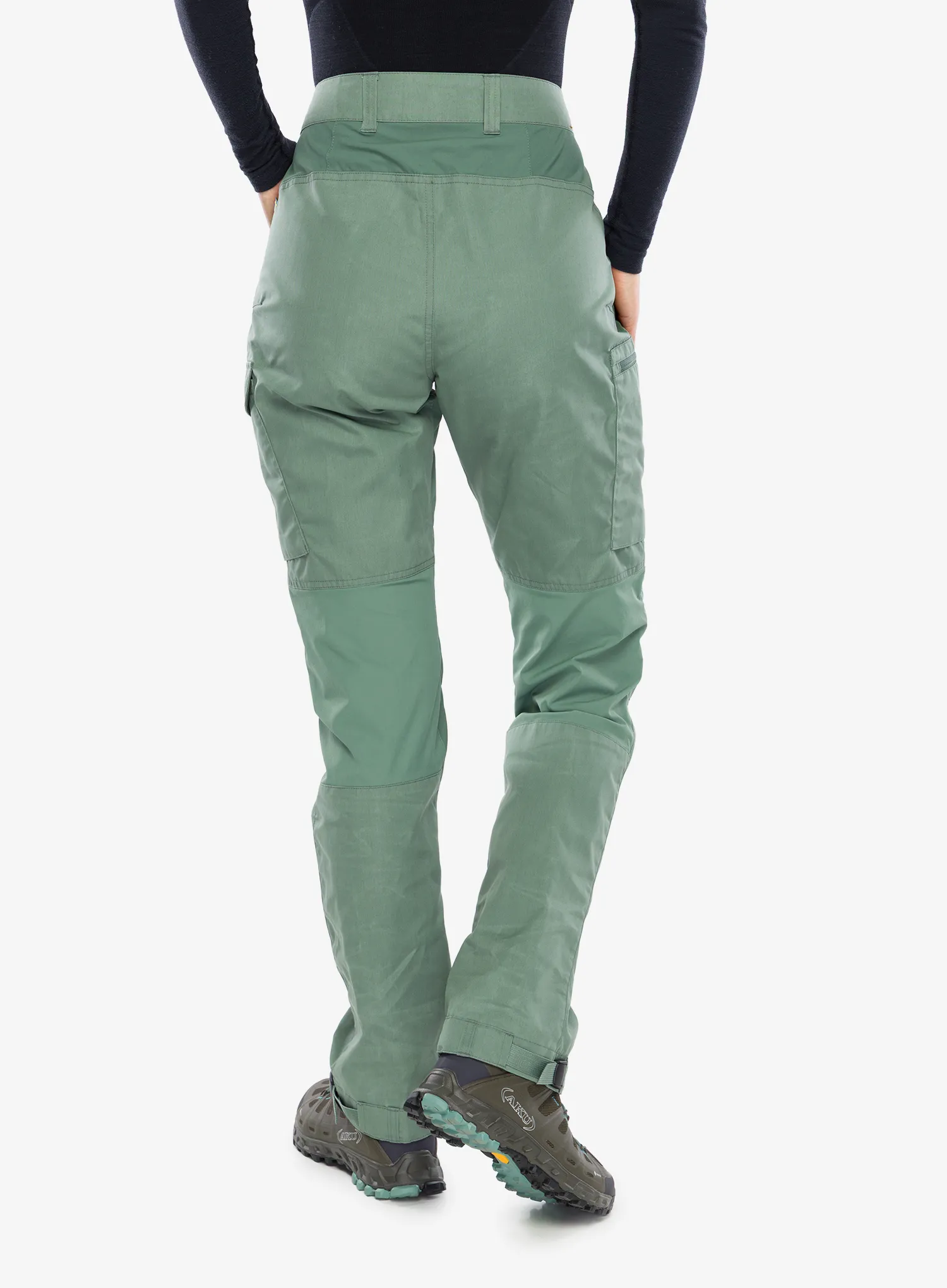 Дамски панталони Fjallraven Kaipak Trousers Curved - patina green