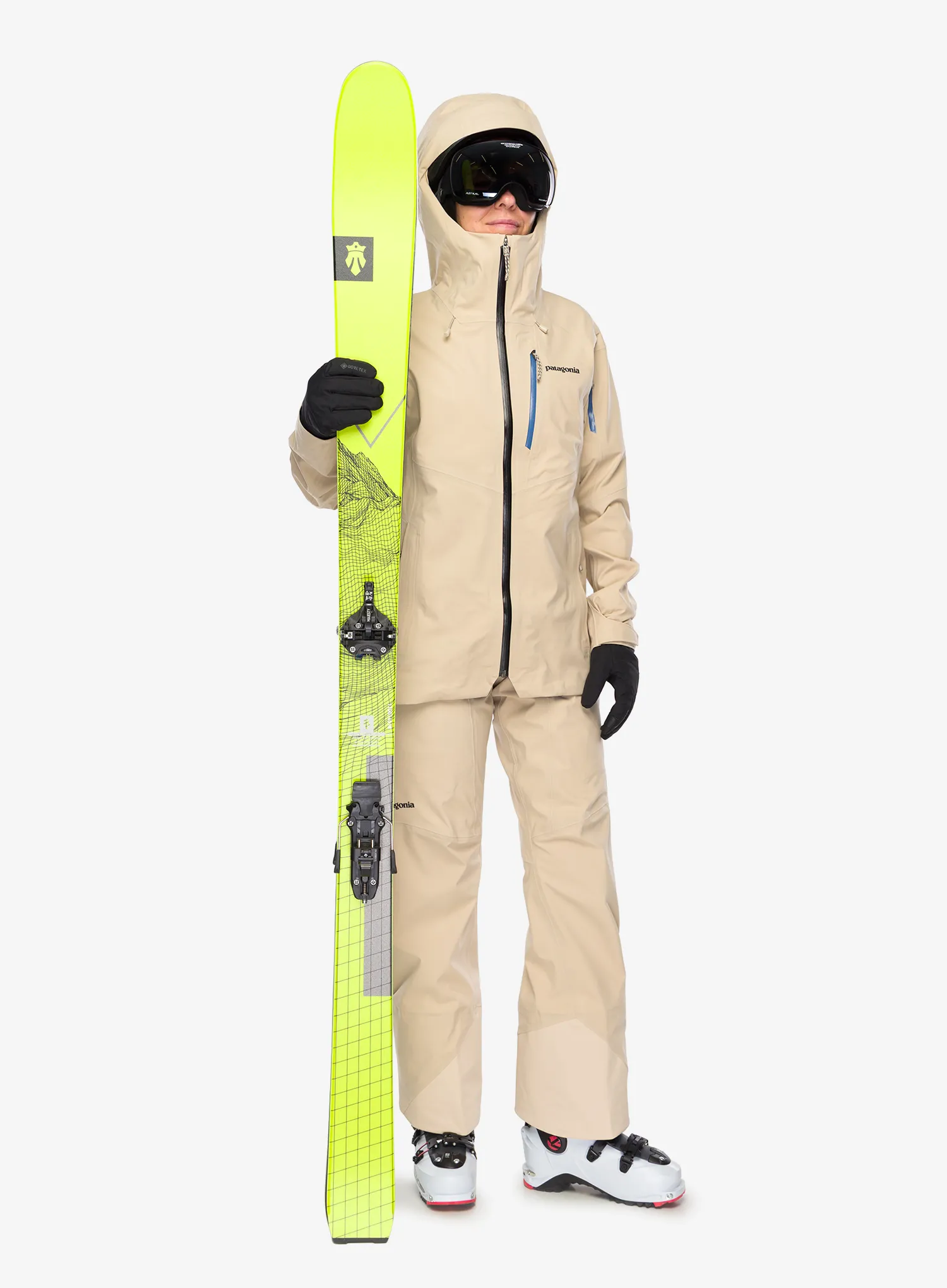 Дамски панталони Patagonia SnowDrifter Bibs - oar tan