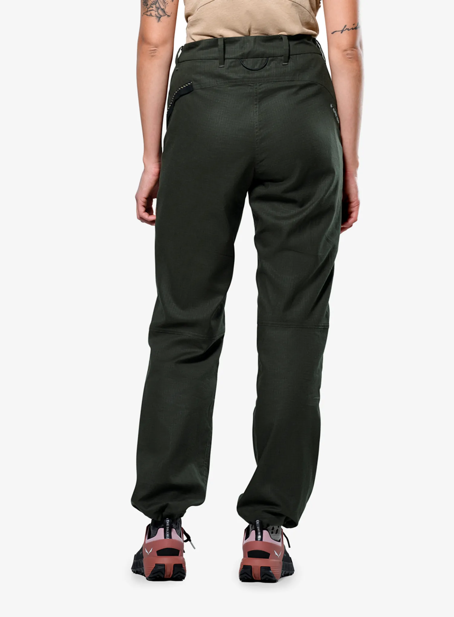 Дамски панталони Salewa Agner Hemp Ripstop Pants - dark olive