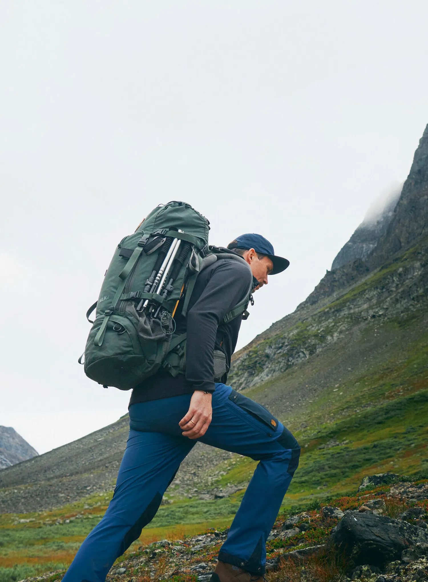 Панталони Fjallraven Keb Agile Trousers - indigo blue/dark navy