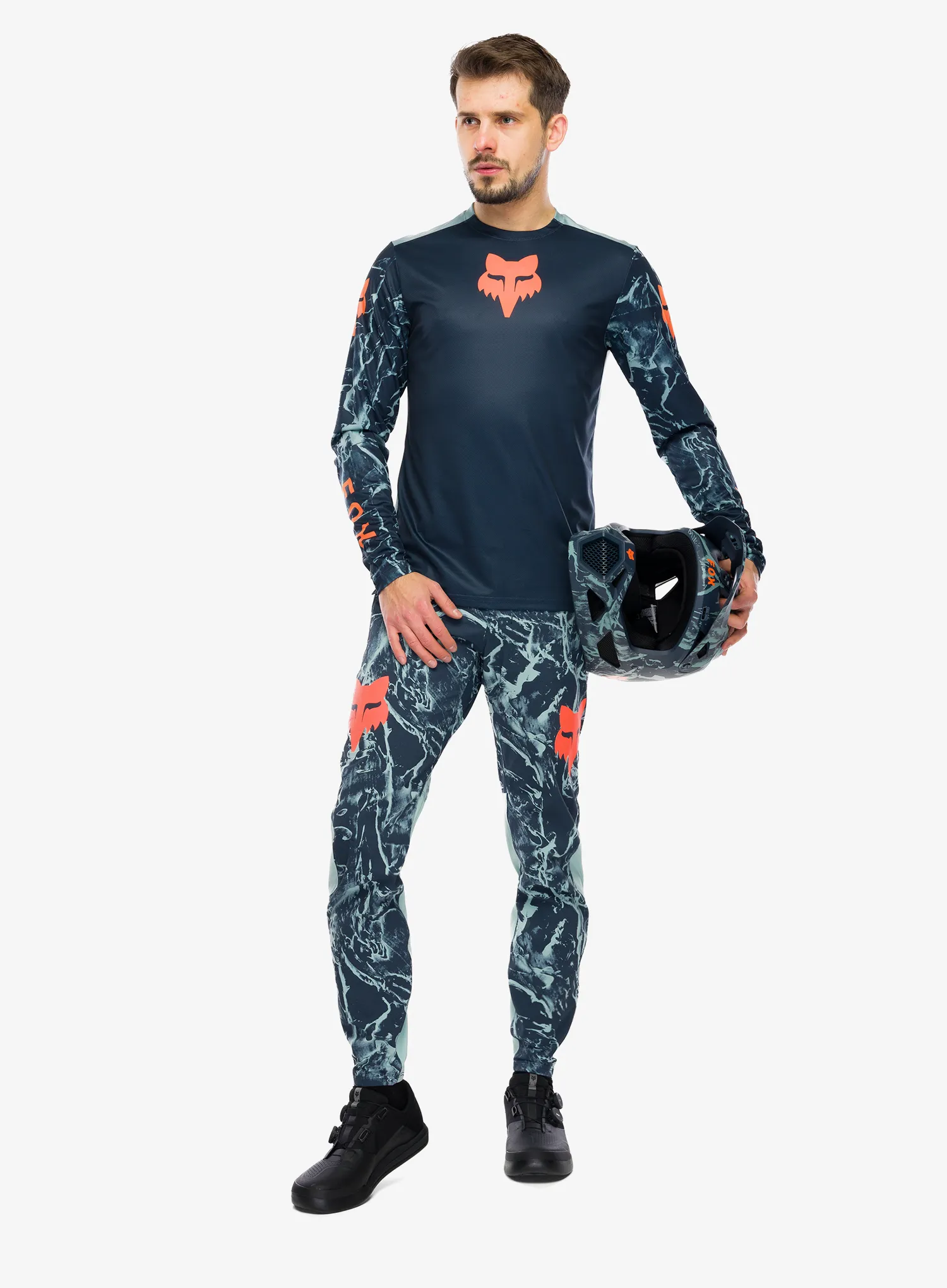 Панталони за колоездене Fox Ranger Pant Image Print - arctic blue