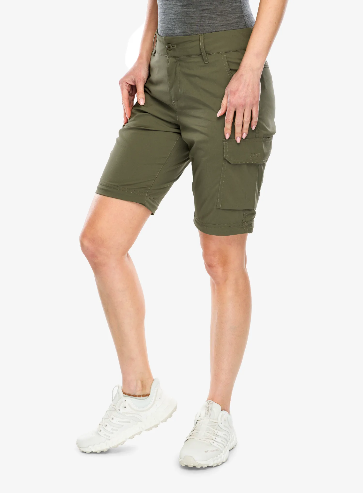 Дамски туристически панталони Columbia Silver Ridge Utility Convertible Pant - stone green