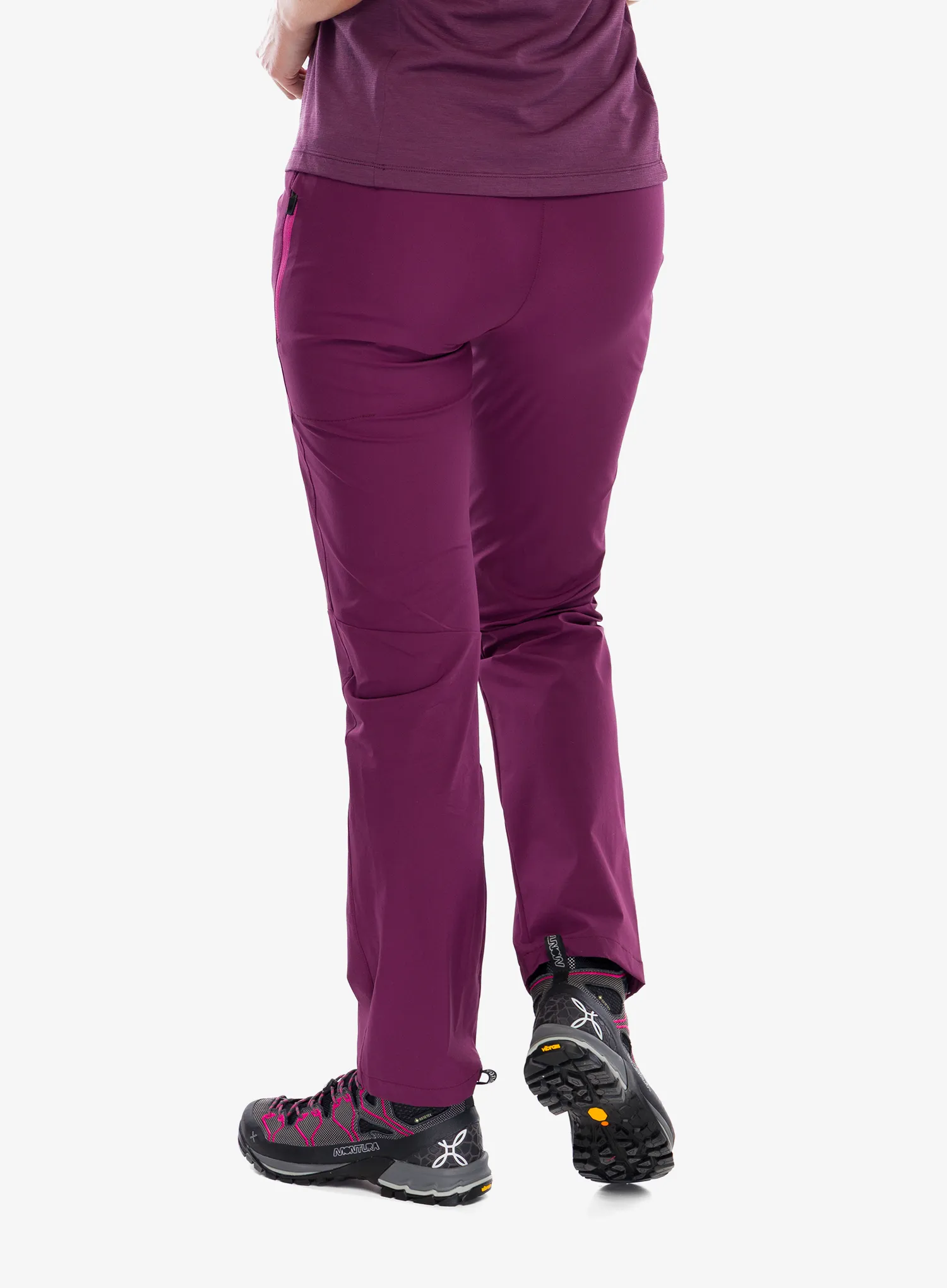 Дамски туристически панталони Montura Rise Pants - wine red/baton rouge