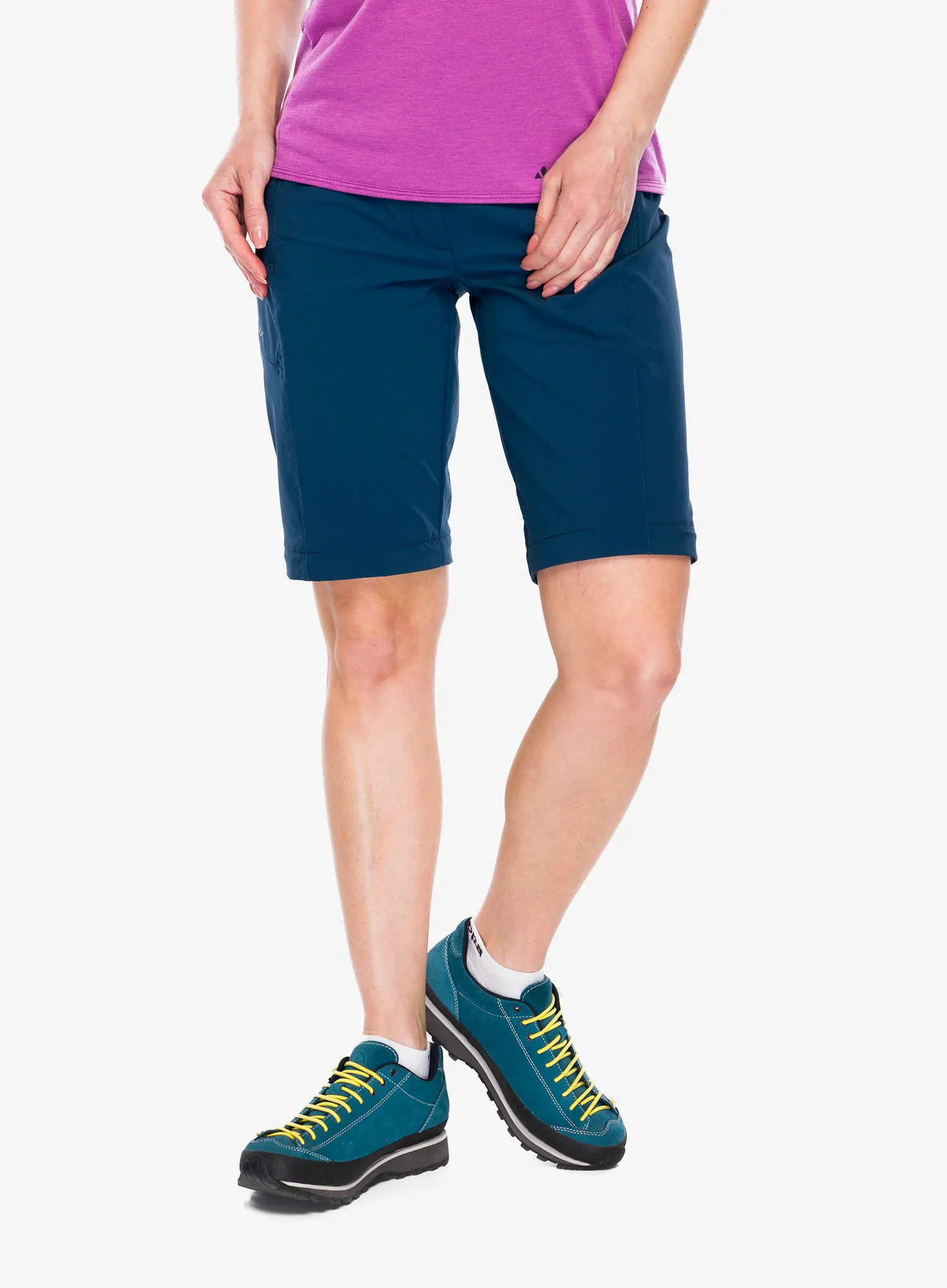Дамски туристически панталони Vaude Farley Stretch ZO T-Zip Pants II - dark sea