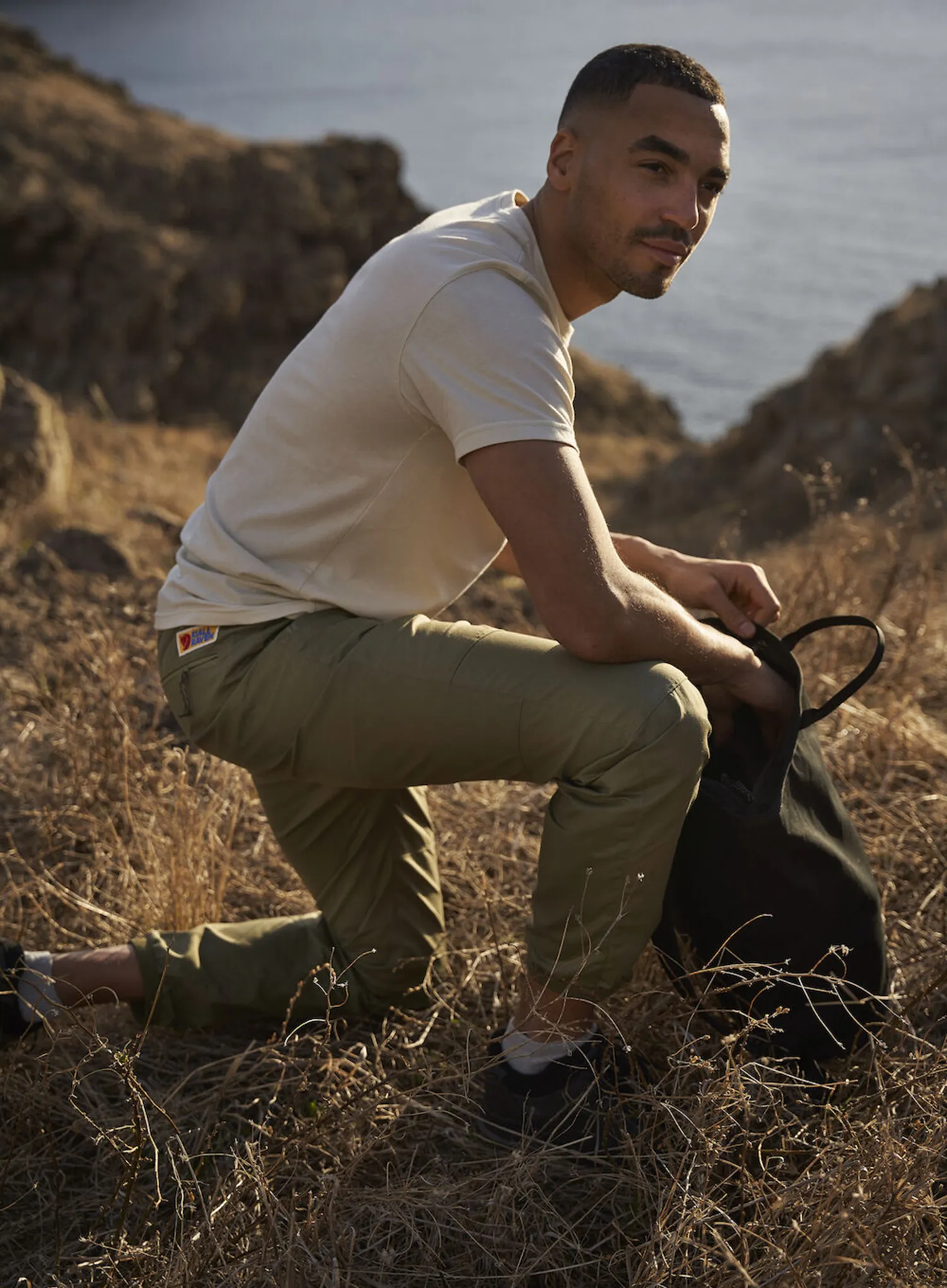 Туристически панталони Fjallraven Vardag Trousers - stone grey