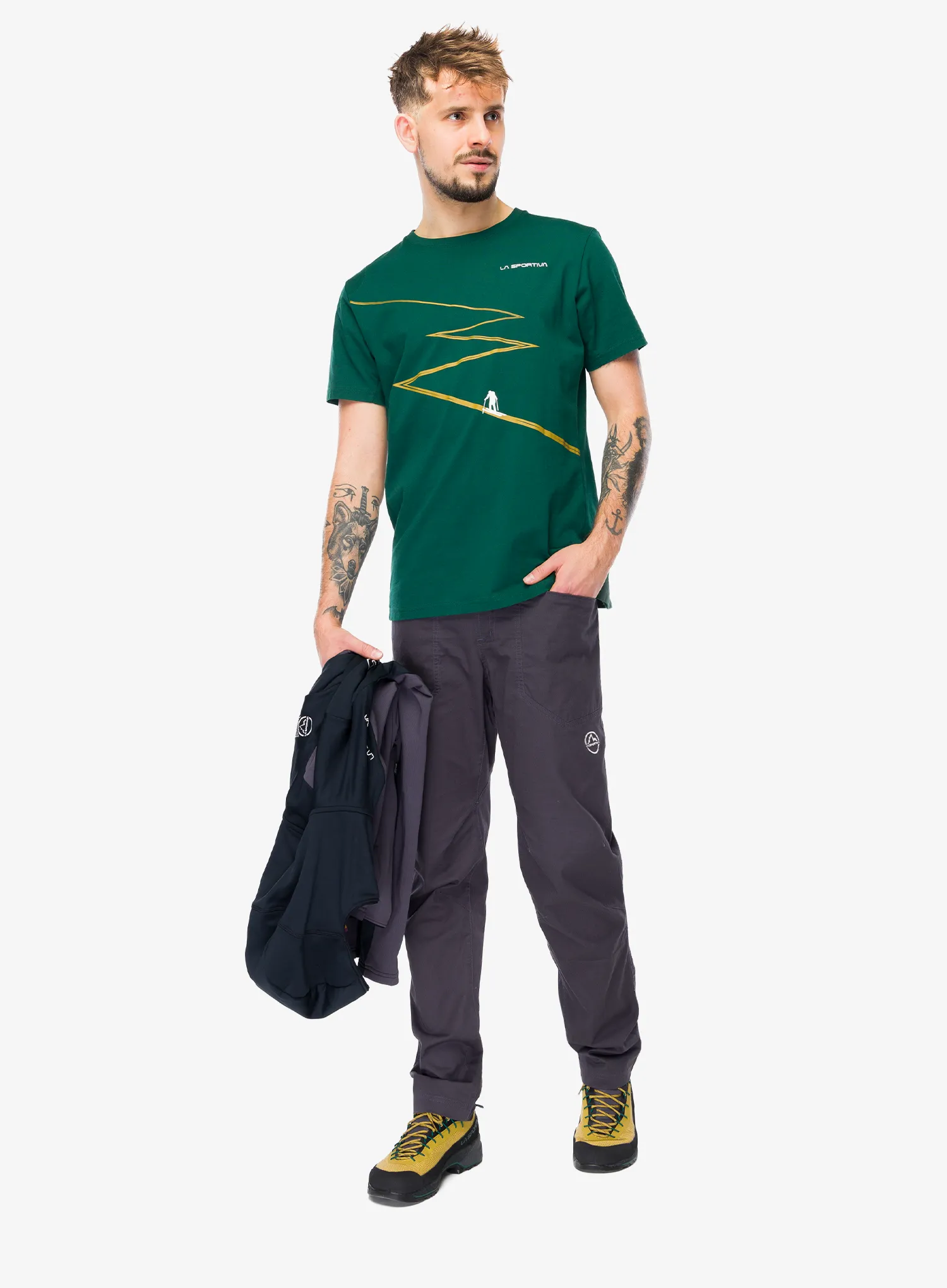 Панталони за катерене La Sportiva Roots Pant - onyx/chalk