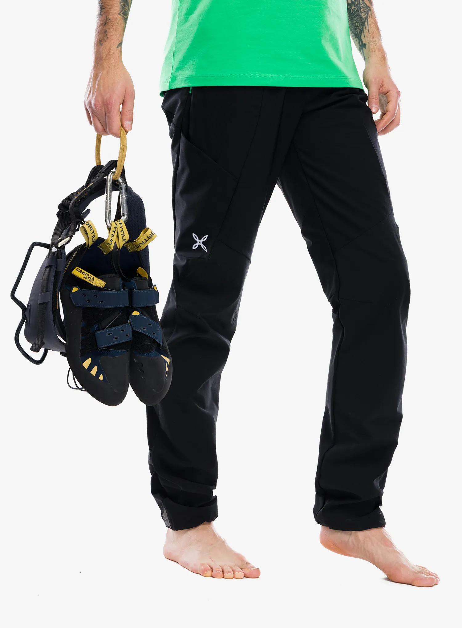 Панталони за катерене Montura Rocky 2 Pants - black/vibe green