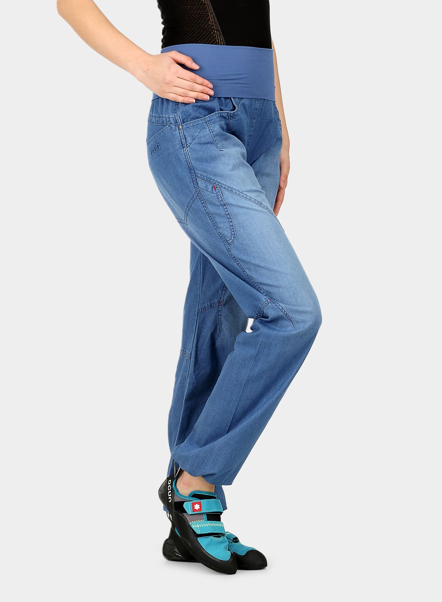 Дамски катерачни панталони Ocun Noya Jeans - middle blue